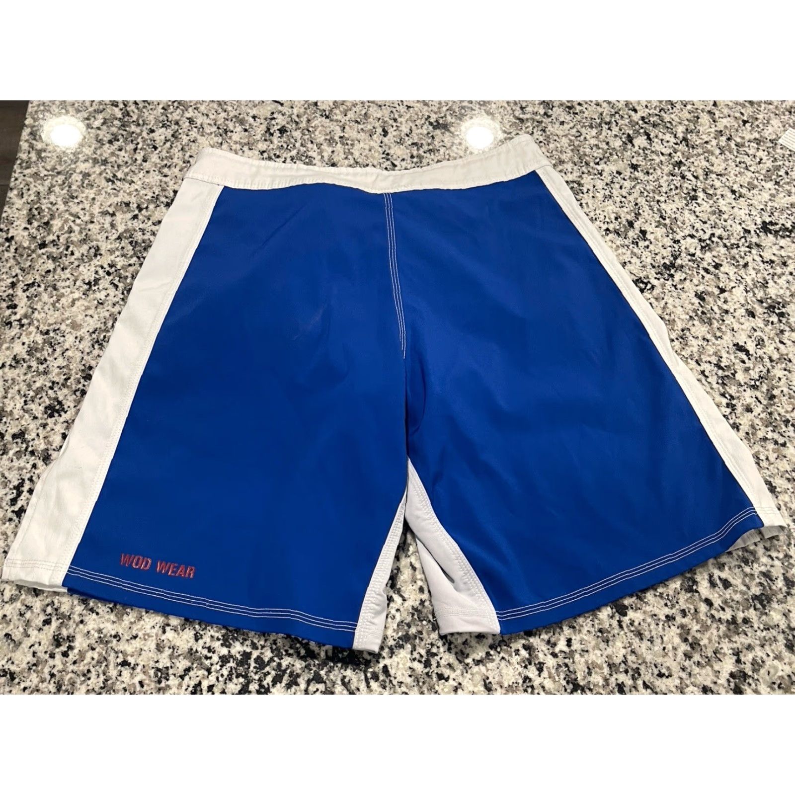 Vintage 2Pood Shorts Men's Medium Blue Crossfit 34 Inseam 10" Athletic Polyester Blend Regular Solid Activewear CrossFit Mens Size US 34 / EU 50 - 3 Thumbnail