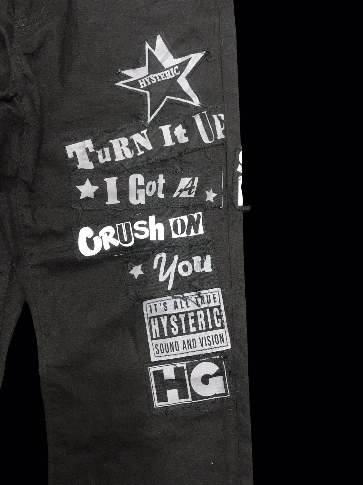 Hysteric Glamour 💥ARCHIVAL DESIGN💥HYSTERIC GLAMOUR SKINNY PATCHES PANT F371 Size US 33 - 5 Thumbnail
