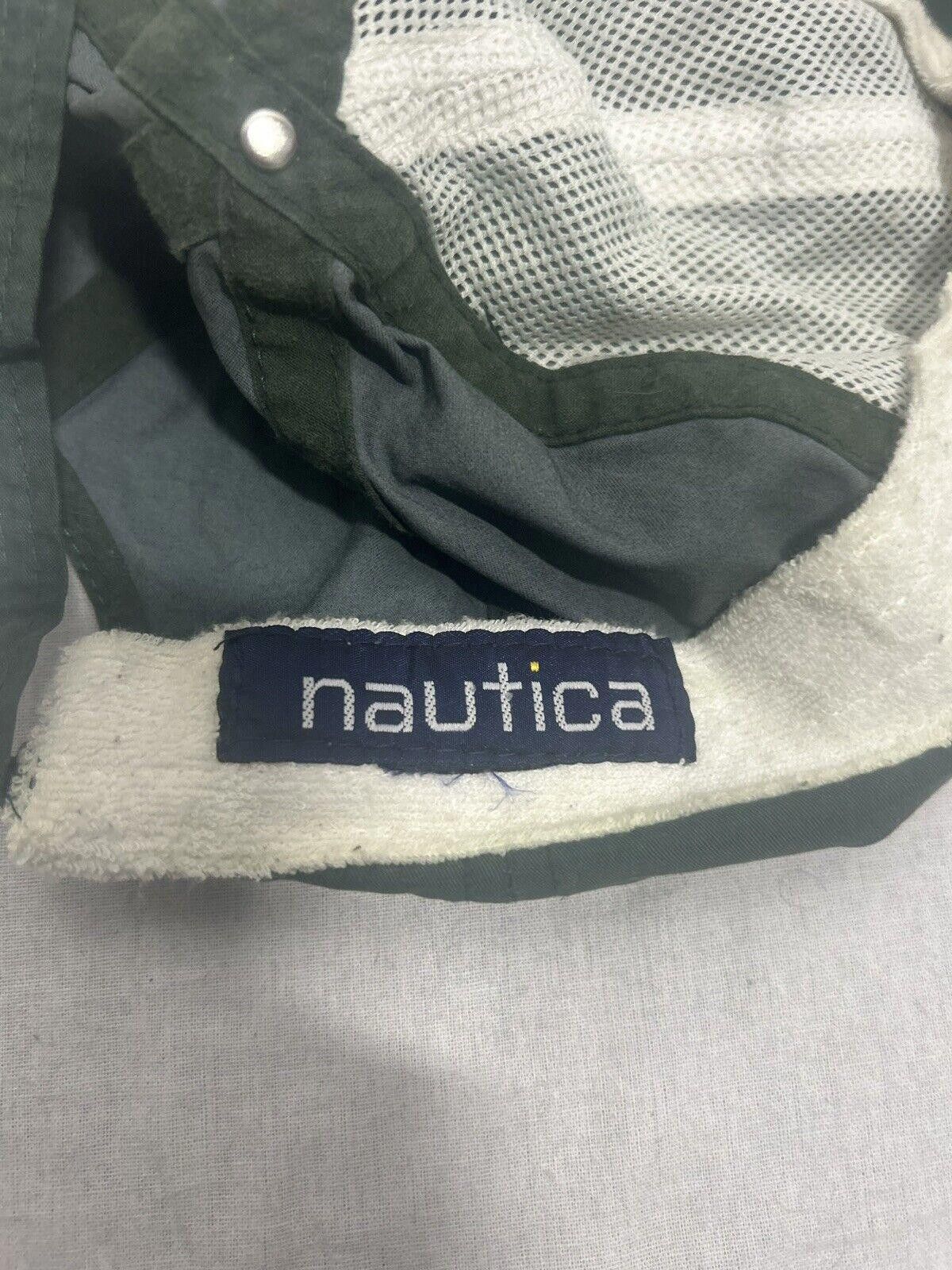 Nautica Vintage 1990s Nautica 5 Panel Forest Green Strapback Hat Size ONE SIZE - 3 Thumbnail