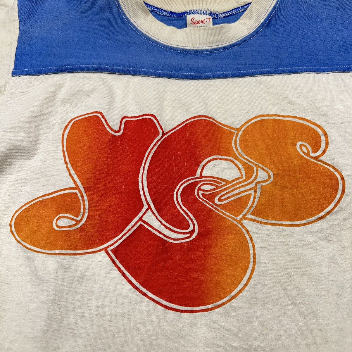 Band Tees × Vintage YES Band Tee Shirt White Blue Tour Rock Music Sport-T Size US M / EU 48-50 / 2 - 7 Thumbnail