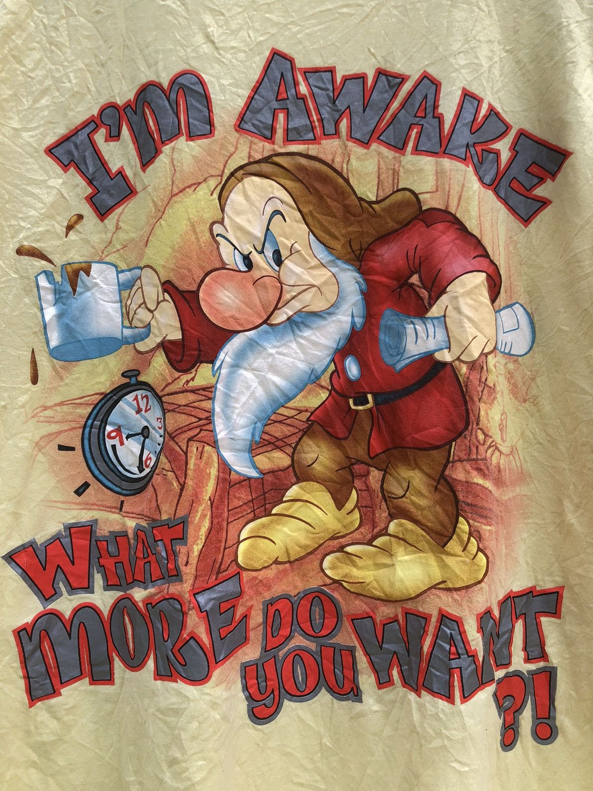 Vintage Vintage 90s Disney Snow White Grumpy Baggy Tshirt Size US XL / EU 56 / 4 - 8 Thumbnail