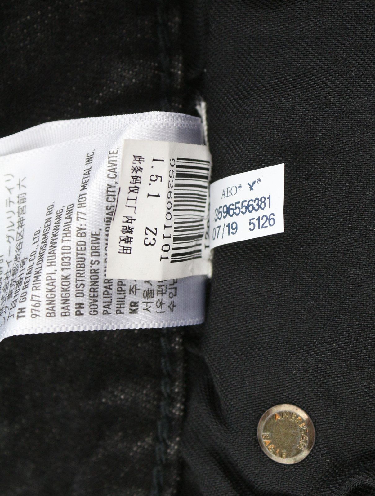 American Eagle Outfitters SKINNY BLACK WASH W30/L32 Logo Jeans 88783 Size US 30 / EU 46 - 10 Thumbnail