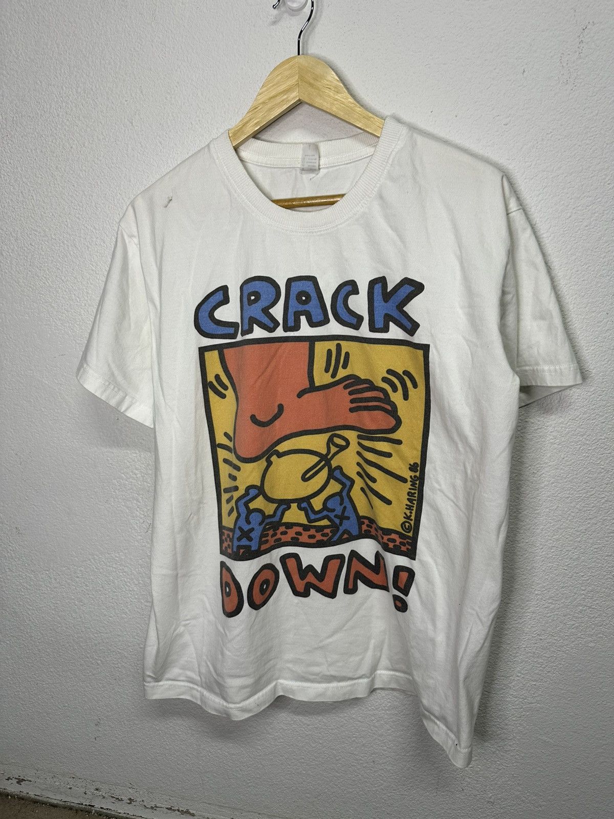 Keith Haring Keith Harring Crack Down Art T-Shirt Size US L / EU 52-54 / 3 - 1 Thumbnail
