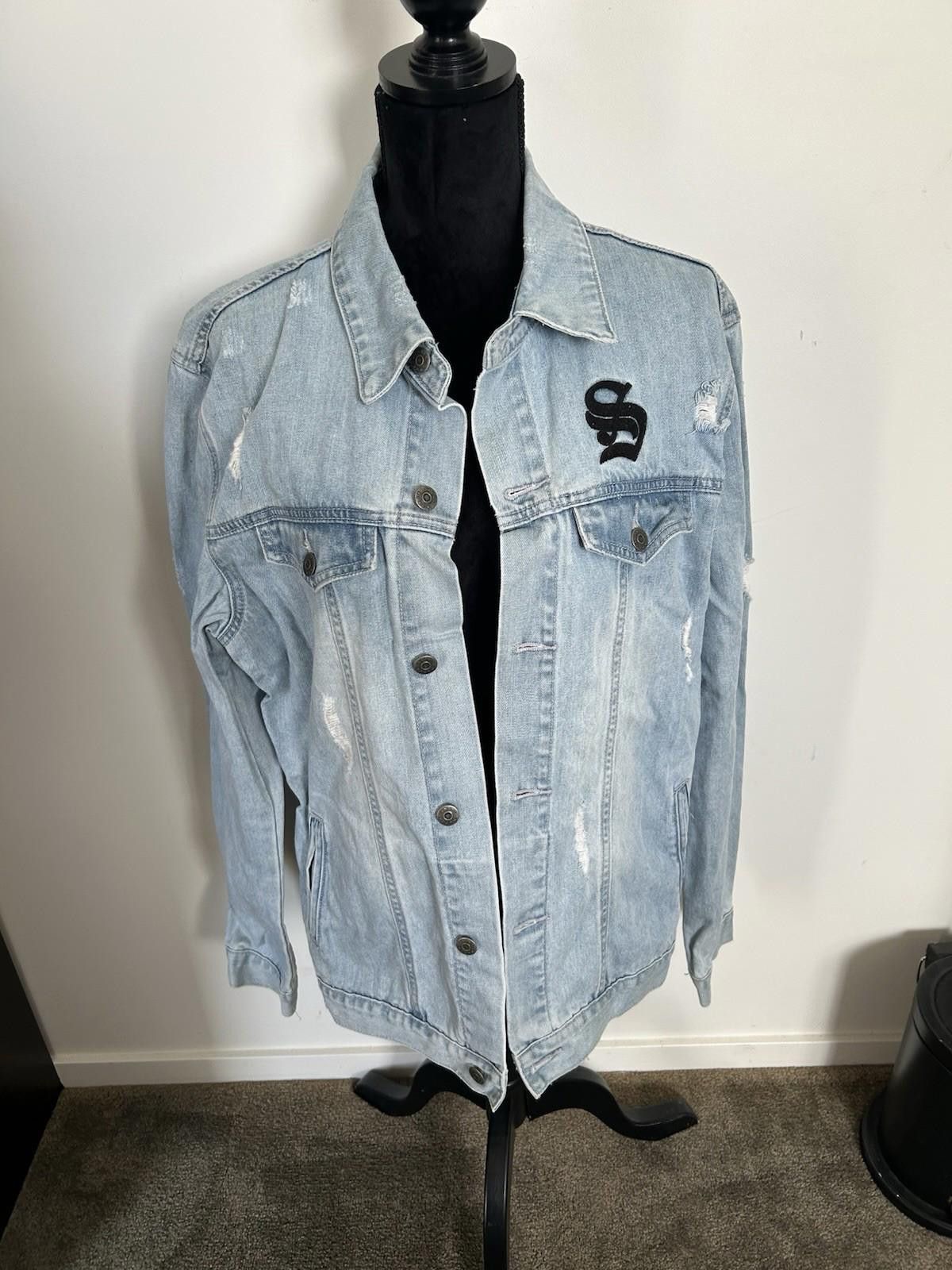 Other Saint Morta Culture Kings Distressed Denim Jacket - Sz XXL Size US XXL / EU 58 / 5 - 1 Thumbnail