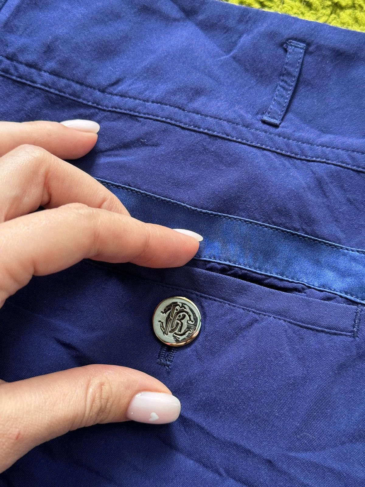 Designer × Just Cavalli × Roberto Cavalli Roberto Cavalli Italian minimalist blue pants Size 32" / US 10 / IT 46 - 9 Thumbnail
