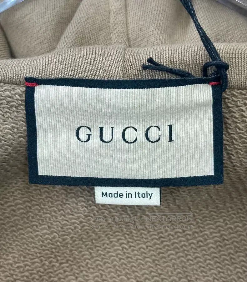 Gucci Gucci Khaki half-zipper embroidered logo hooded sweatshirt Size US M / EU 48-50 / 2 - 3 Thumbnail