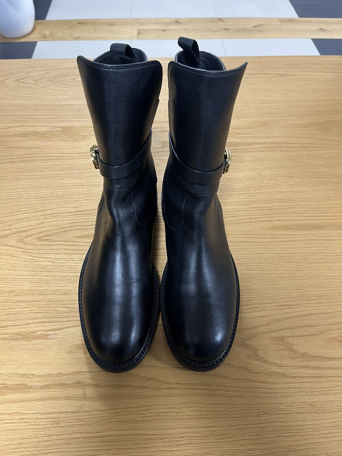 Dior Calfskin Empreinte Black Ankle Boots Size US 9 / EU 42 - 3 Thumbnail