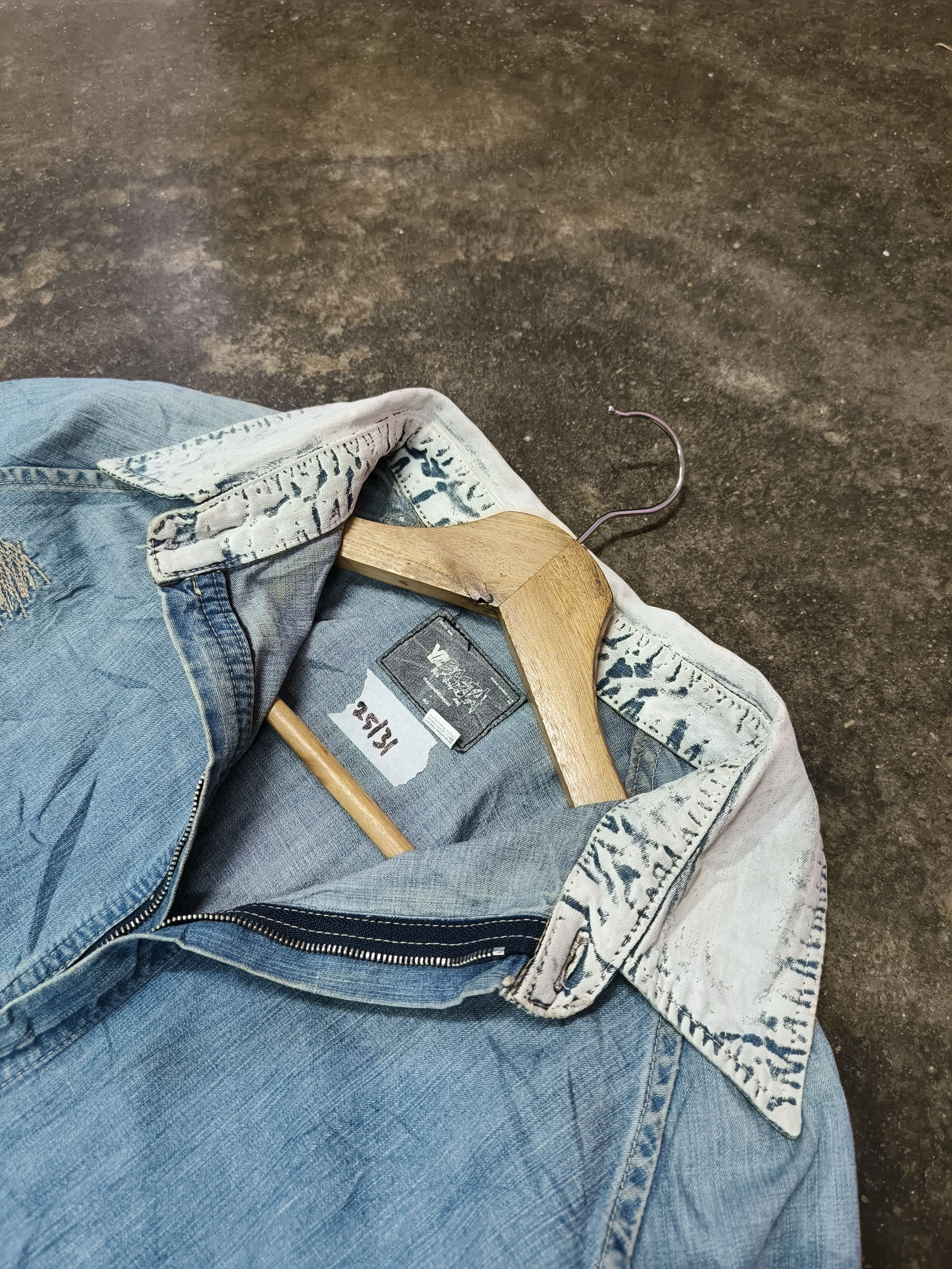 Japanese Brand Yabasta Masspublicsquat Avant Garde Distressed Denim Jacket Size US L / EU 52-54 / 3 - 5 Thumbnail