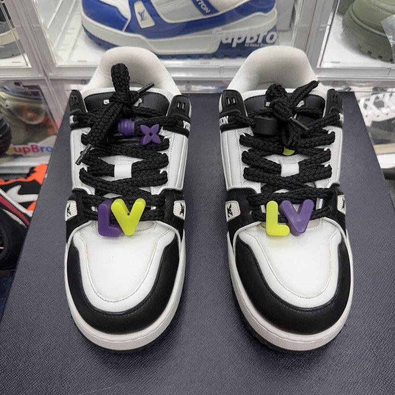 Louis Vuitton Louis Vuitton Trainer Maxi Black and White Sneakers -2508 Size US 10.5 / EU 43-44 - 2 Thumbnail