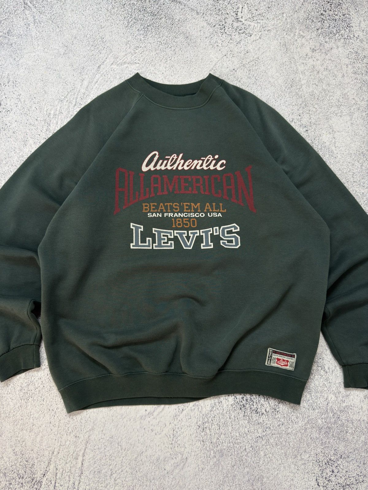 Levi's LEVI'S VINTAGE MADE IN USA SWEATSHIRT BIG LOGO 90s Size US L / EU 52-54 / 3 - 4 Thumbnail