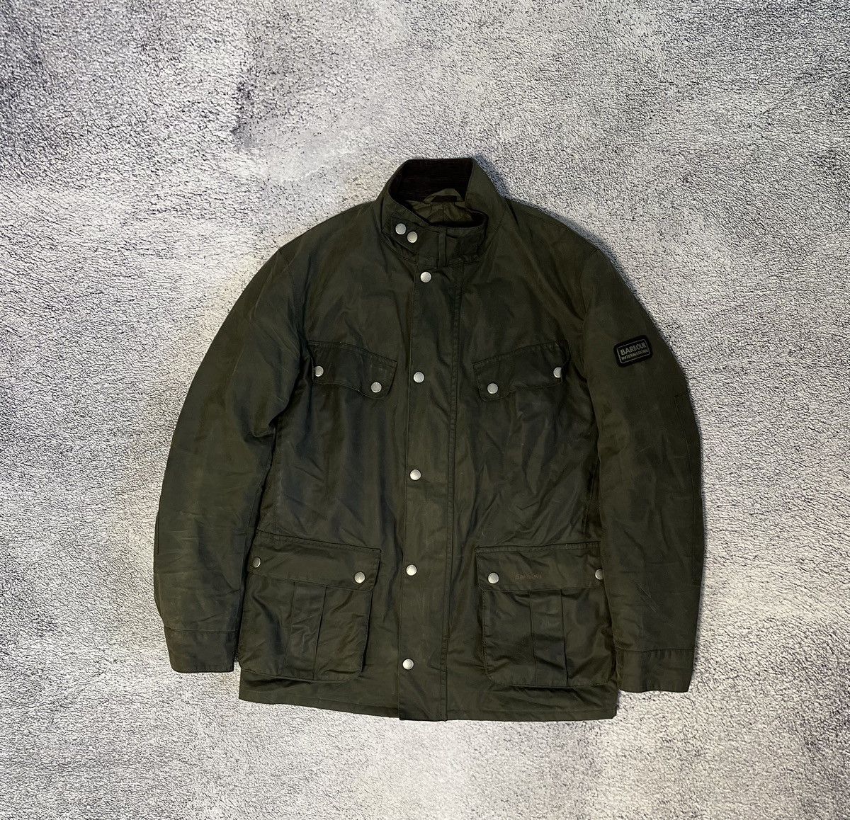 Barbour International Mens Jacket Duke Waxed Cotton Size M