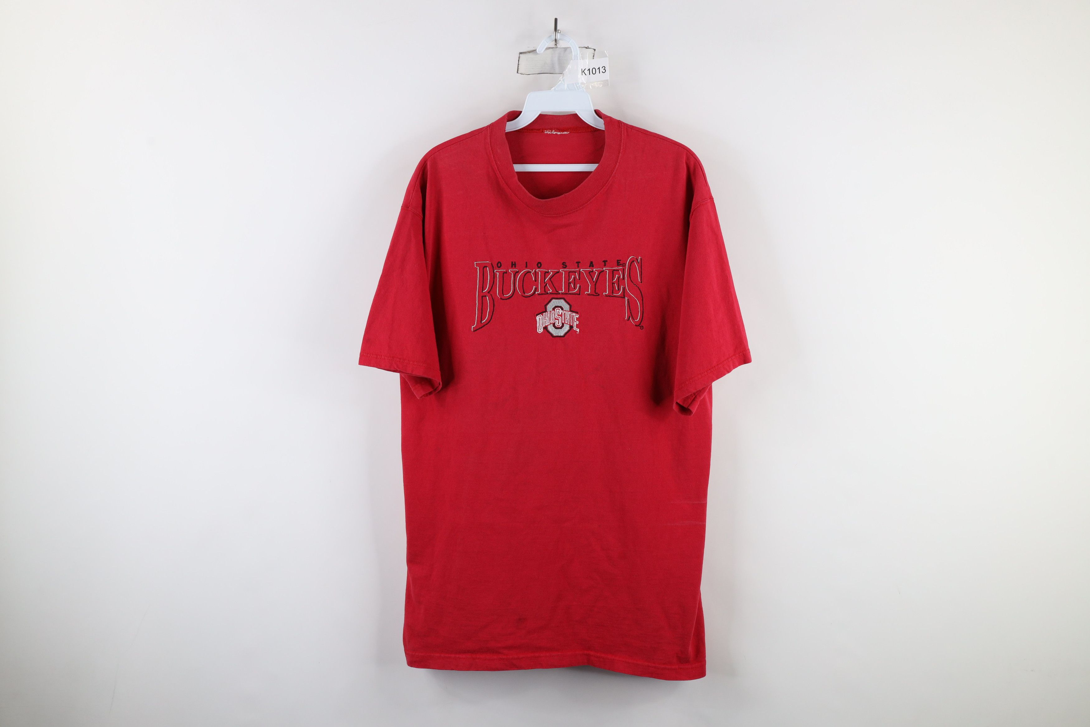 Vintage Vintage 90s Spell Out Shadow Ohio State University T-Shirt Size US L / EU 52-54 / 3 - 1 Thumbnail