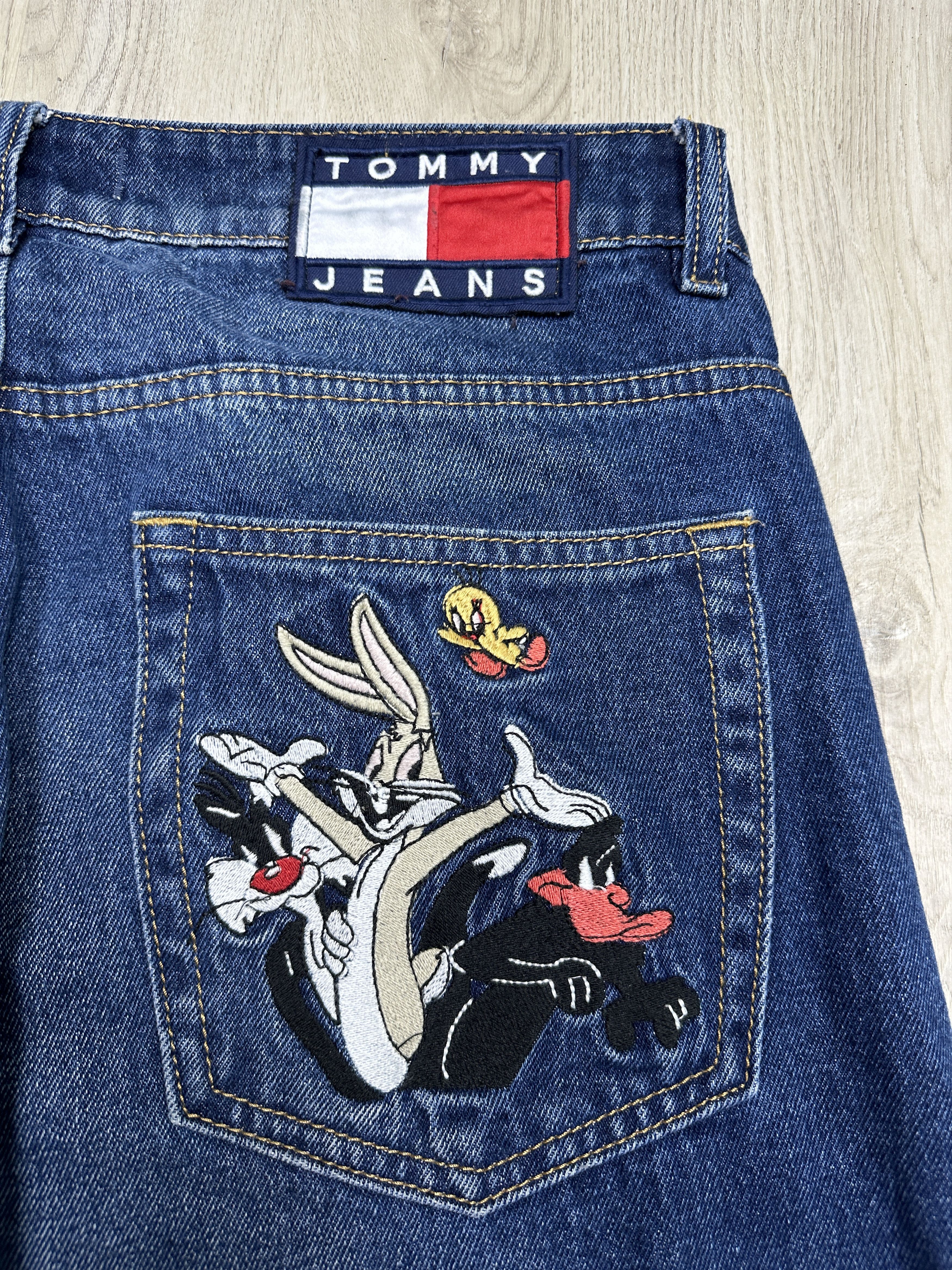 Disney Rare Tommy Hilfiger X Looney Tunes Mens Denim Pants Jeans Size US 36 / EU 52 - 3 Thumbnail