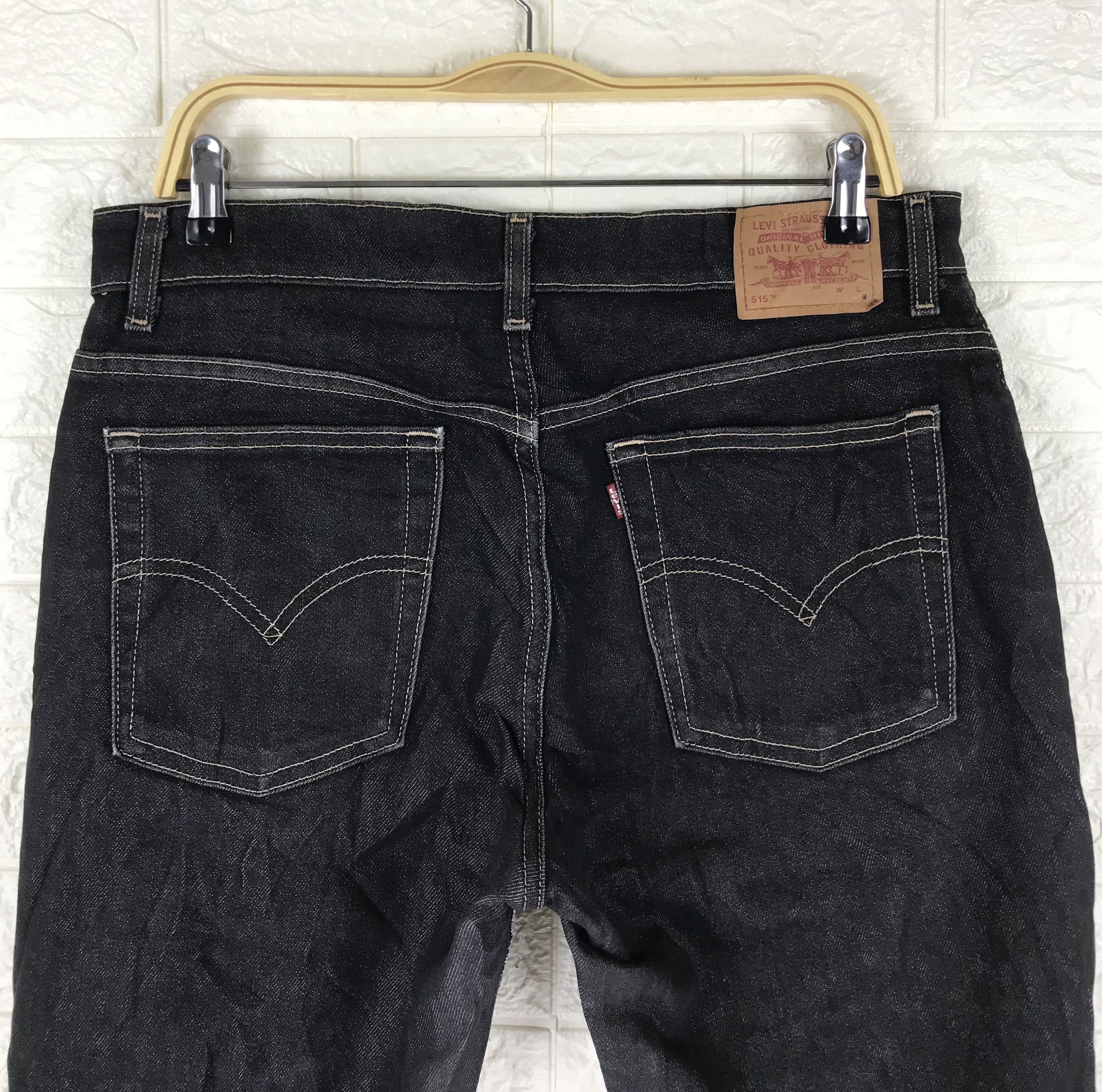 Levi's Vintage Levi's 515 Flare Jeans Super Black Boot Cut Denim Size 32" / US 10 / IT 46 - 6 Thumbnail