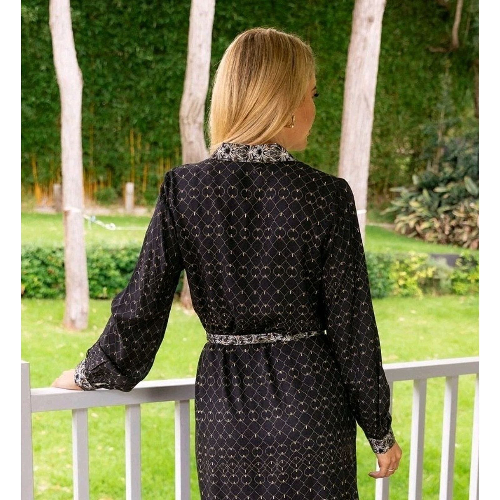 Other Cienna Kalista Buttoned Dress With Tie Midi Viscose Dress Size S / US 4 / IT 40 - 5 Thumbnail
