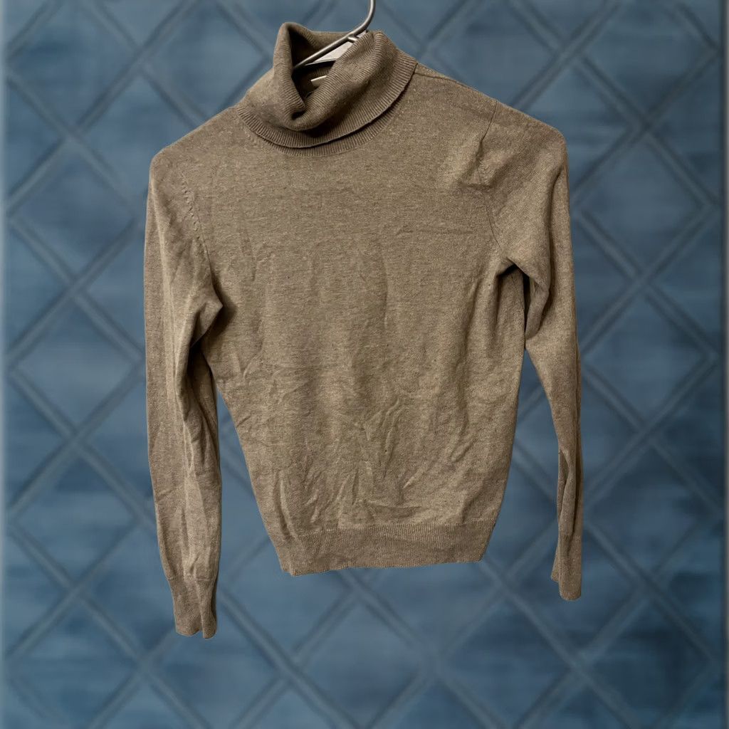 Banana Republic Banana Republic Sweater XS Brown Cotton Blend Knit Turtleneck Womens Size XS / US 0-2 / IT 36-38 - 1 Thumbnail