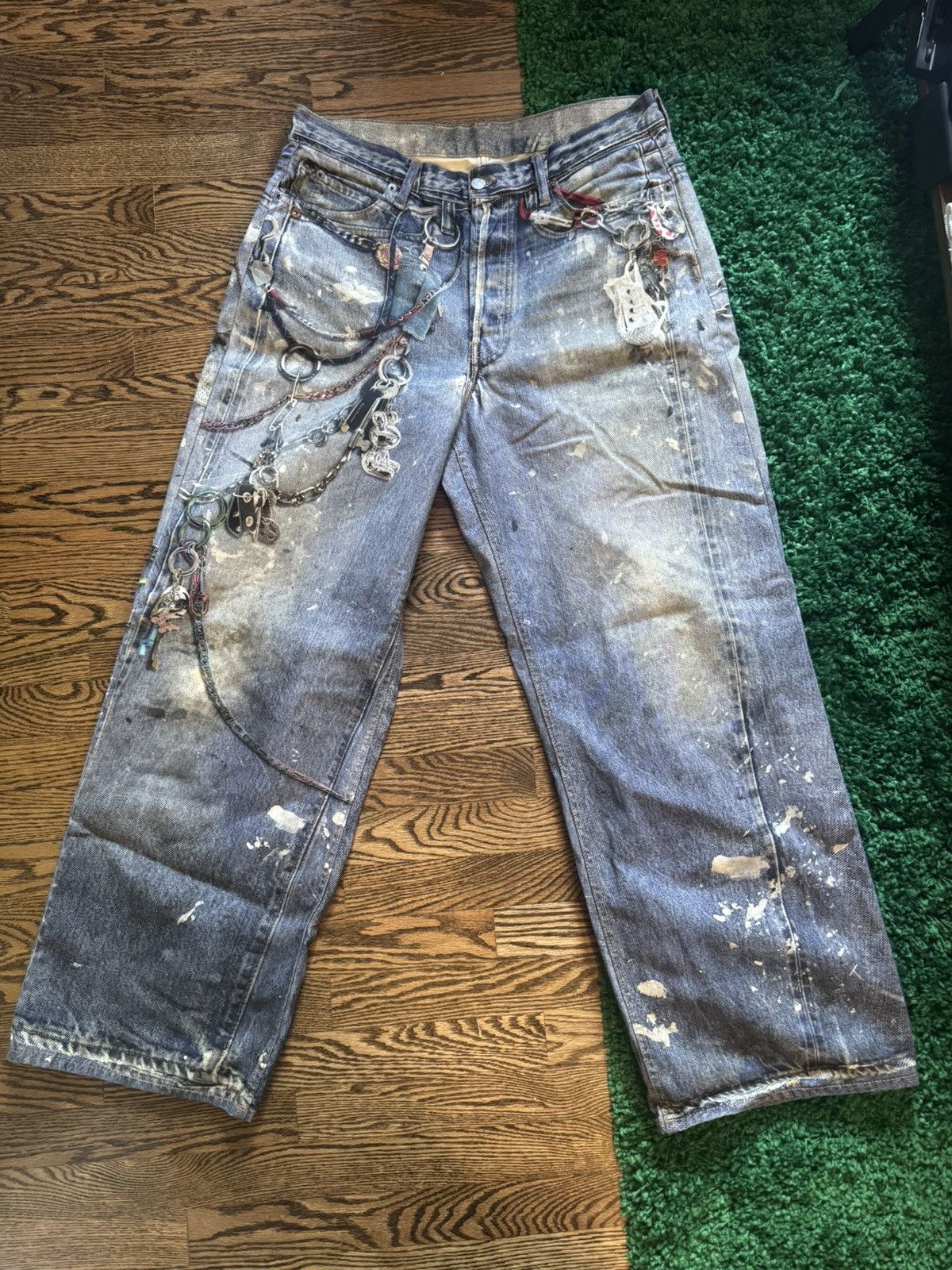 国内発/送関込【Acne Studios】 Trompe-l'oeil print trousers 22043816_51874095_600.jpg