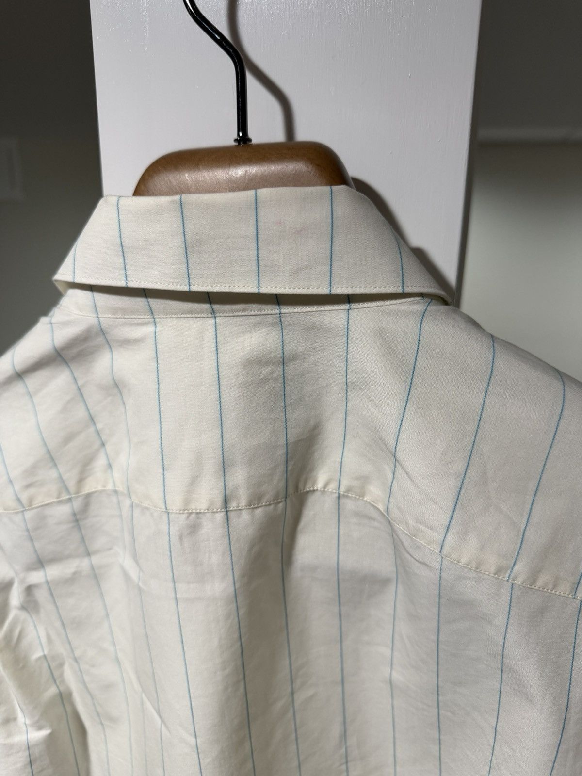 Louis Vuitton Louis Vuitton x Virgil Pin Striped Monogram Spray Logo Shirt Size US S / EU 44-46 / 1 - 3 Thumbnail