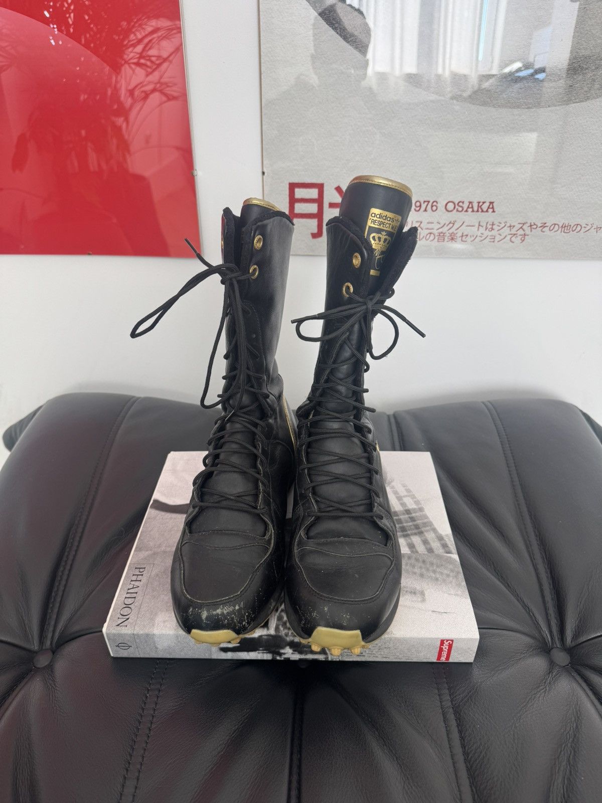Adidas Adidas Vintage Y2k High Top Black Leather Missy Elliott Rare Size US 8 / IT 38 - 4 Thumbnail