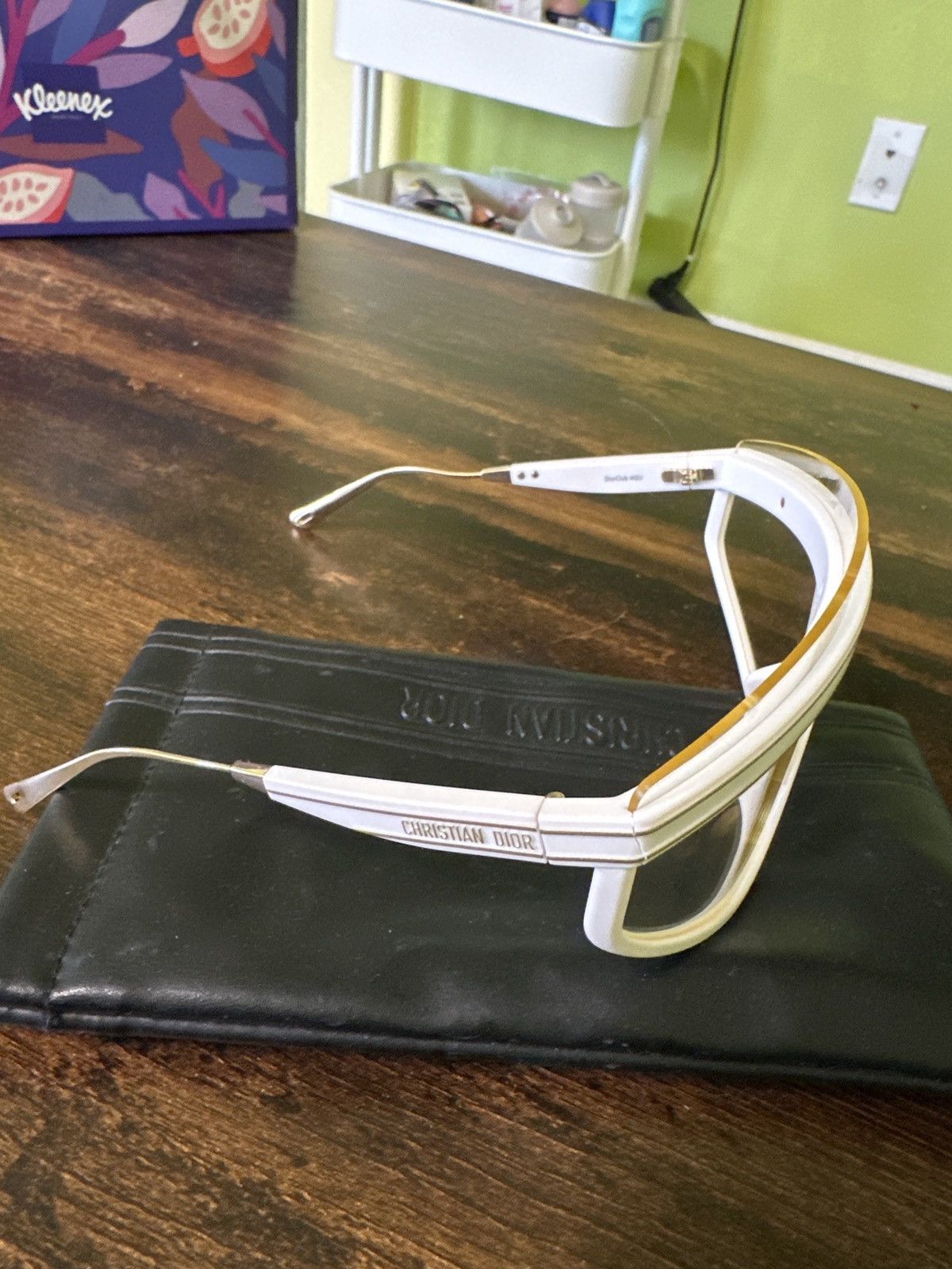 Christian Dior Monsieur Christian Dior Shield Sunglasses White Gold Lens Size ONE SIZE - 7 Thumbnail