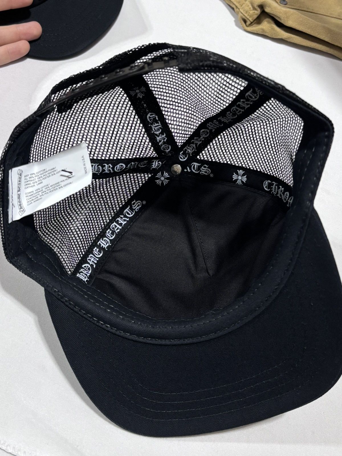 Chrome Hearts Chrome Hearts Triple Cross Patches Black Cap Size ONE SIZE - 5 Thumbnail
