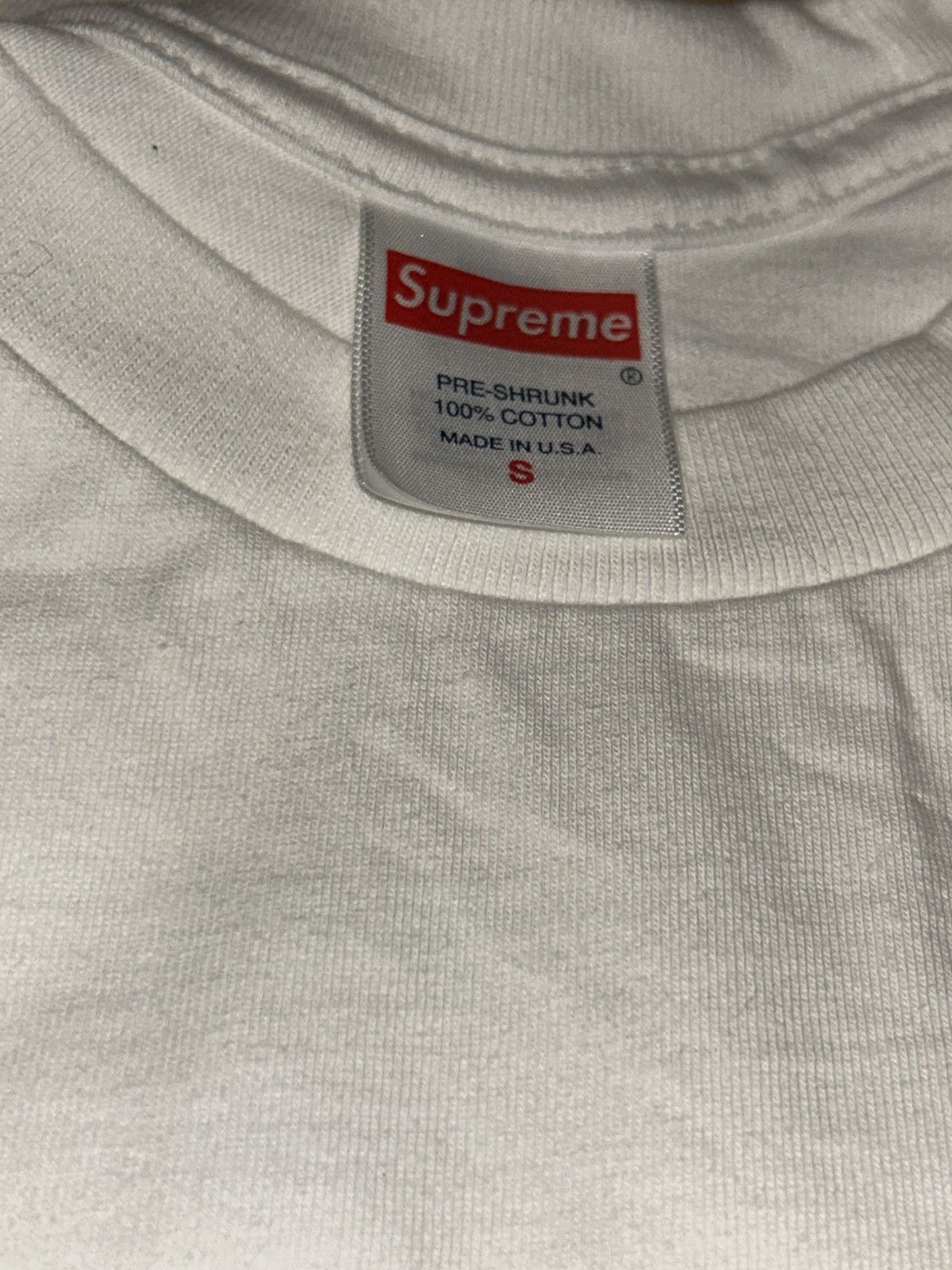 Supreme Supreme Pinline Logo Tee White Size Small Size US S / EU 44-46 / 1 - 3 Thumbnail