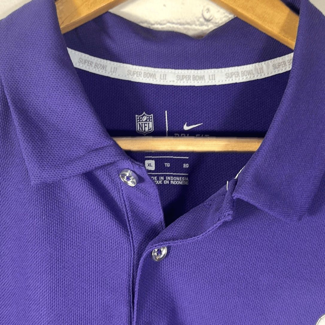 NFL NFL Pro Line Fanatics Super Bowl 52 LII Purple Mens Polo Shirt Large size L Size US XL / EU 56 / 4 - 5 Thumbnail