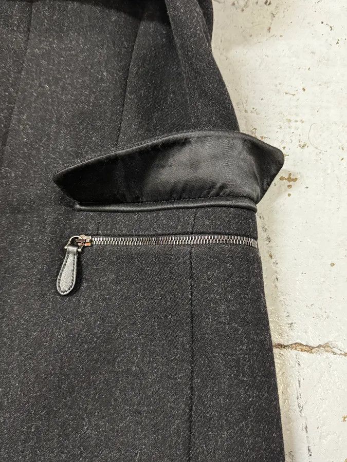Prada FW2002 Prada Dark Obscure Grey Wool Trench Coat Size US M / EU 48-50 / 2 - 9 Thumbnail
