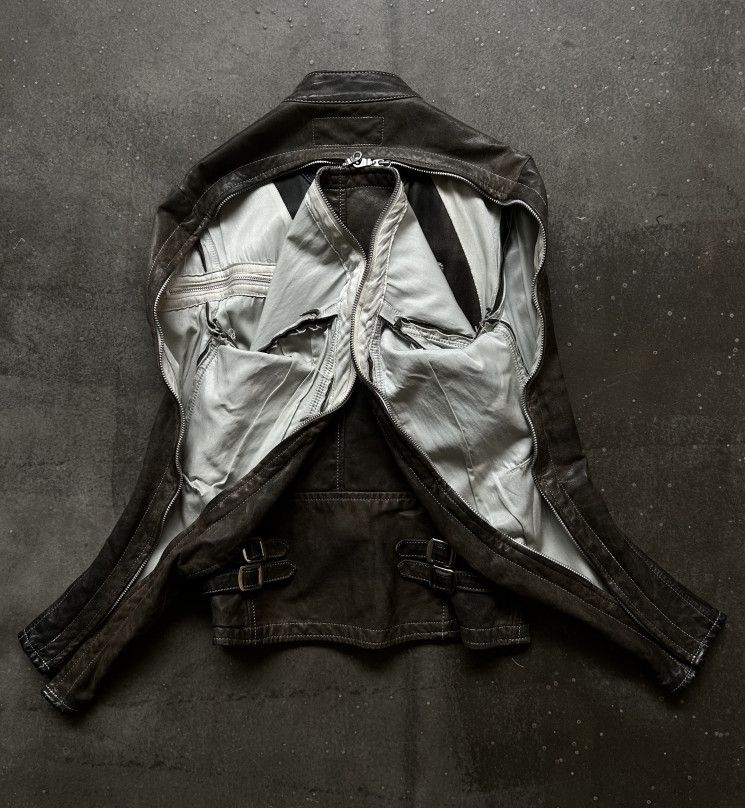 Nozomi Ishiguro NOZOMI ISHIGURO 2015 AW Asymmetrical Zip Leather Jacket Size US S / EU 44-46 / 1 - 4 Thumbnail