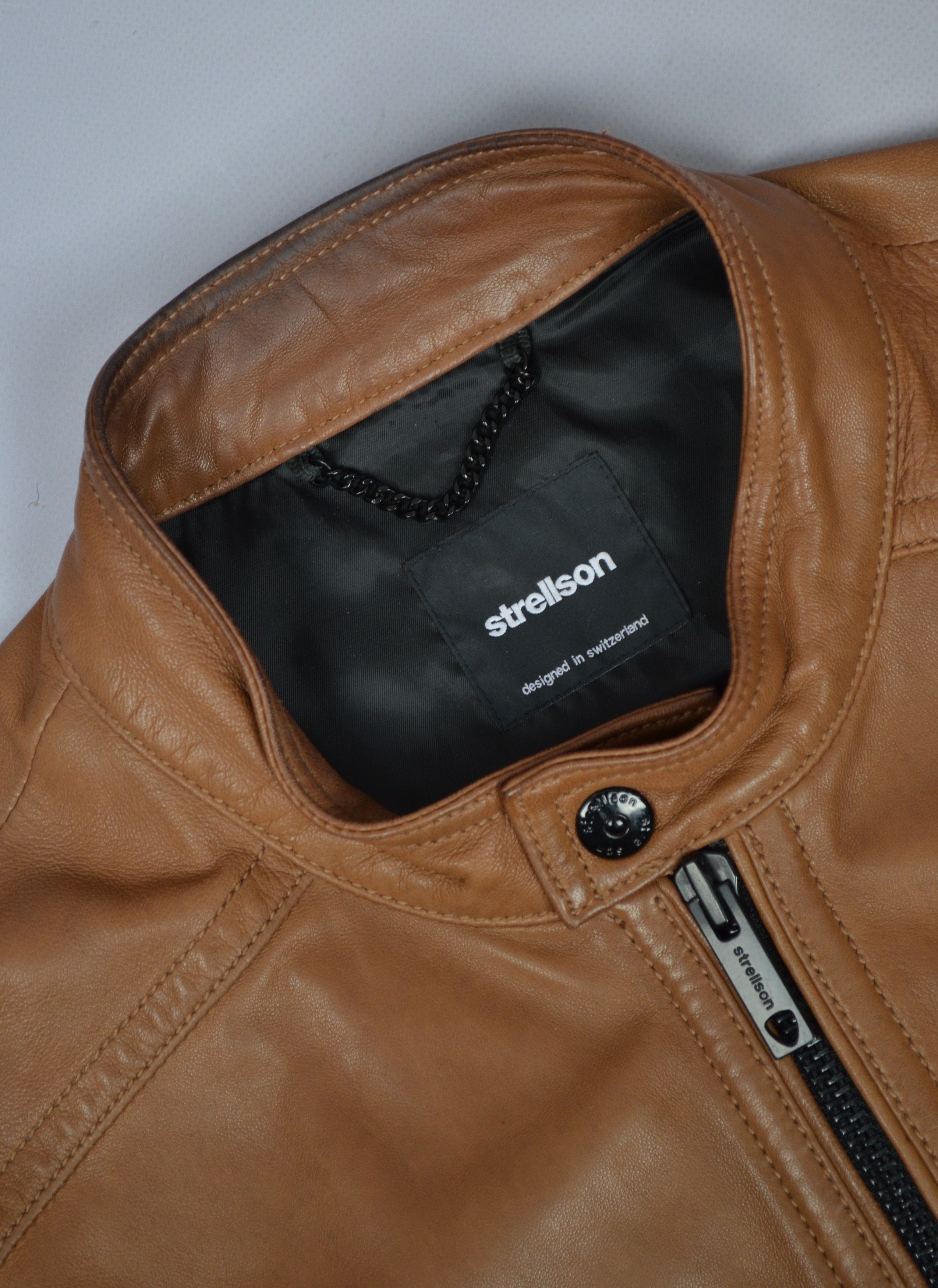 Designer × Strellson Strellson Leather Jacket Cognac Brown Size M Luxury VGC Size US M / EU 48-50 / 2 - 21 Thumbnail