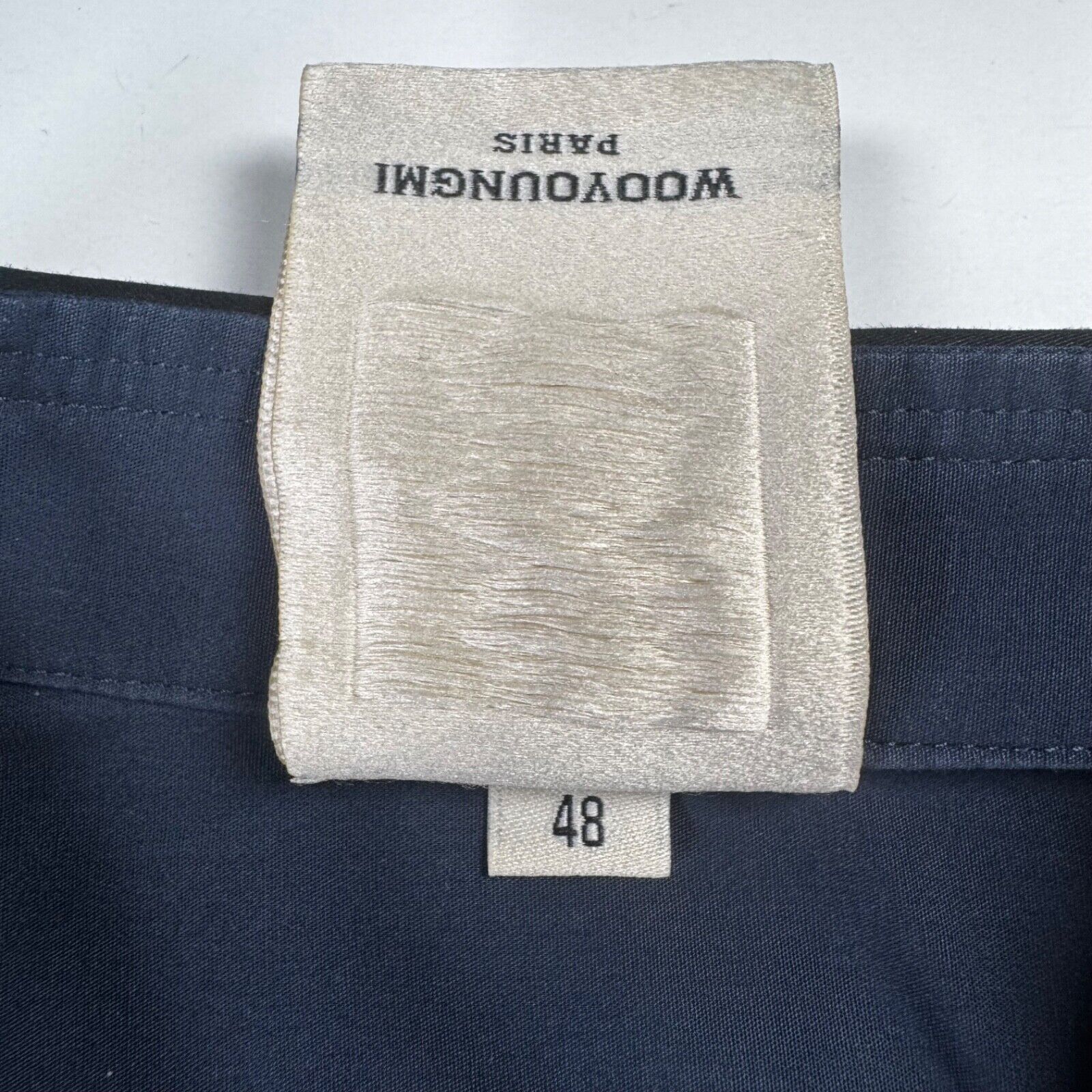 Wooyoungmi Wooyoungmi Paris Navy Shirt w/ Contrast Collar Size 48 Size US M / EU 48-50 / 2 - 3 Thumbnail