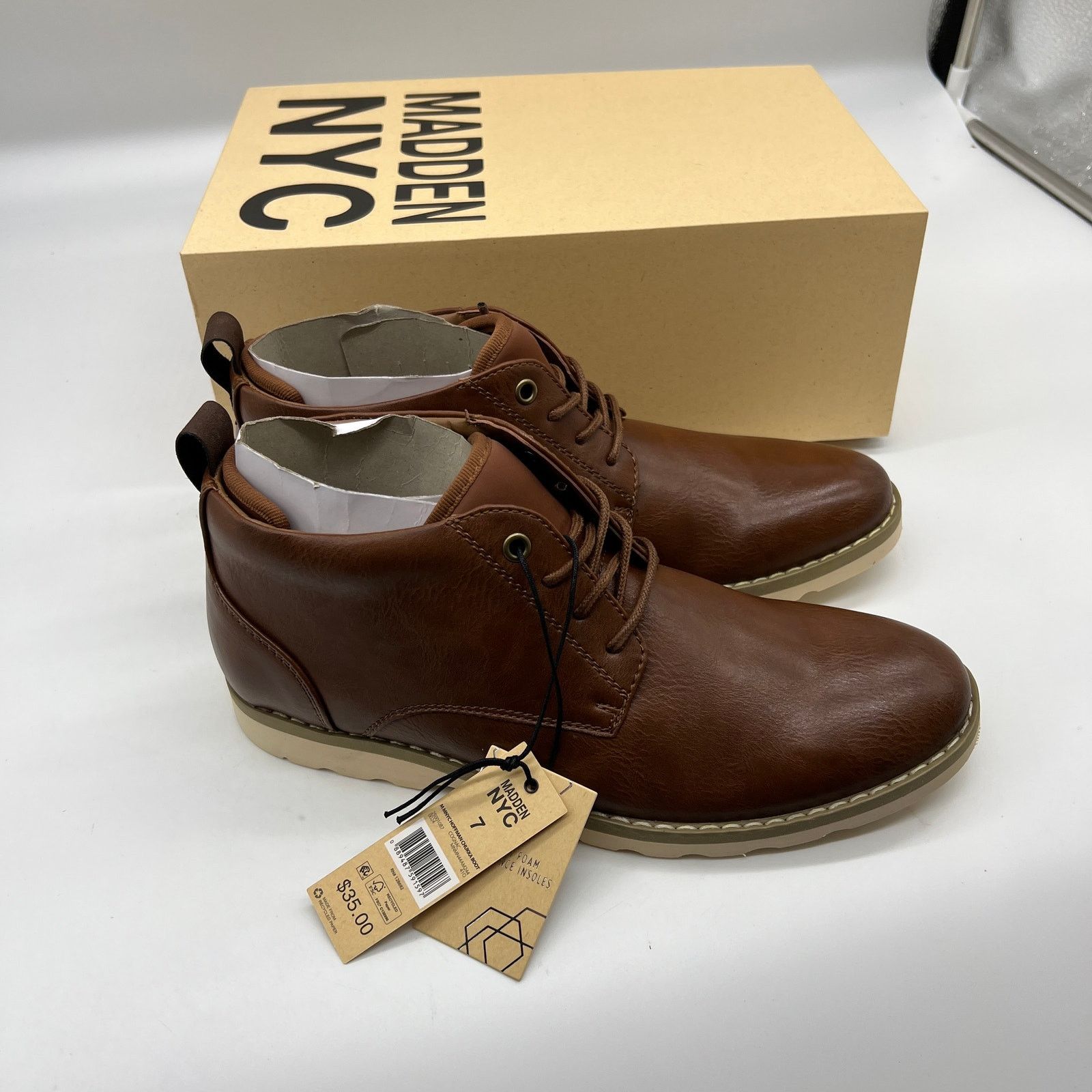 Other Madden NYC Men’s Hoffman Chukka Boots Cognac Brown Size US 7 / EU 40 - 1 Thumbnail