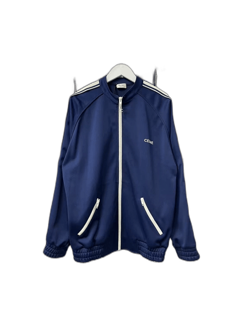 Celine Celine Deep Blue Zipper Jacket Outerwear Size US S / EU 44-46 / 1 - 1 Thumbnail