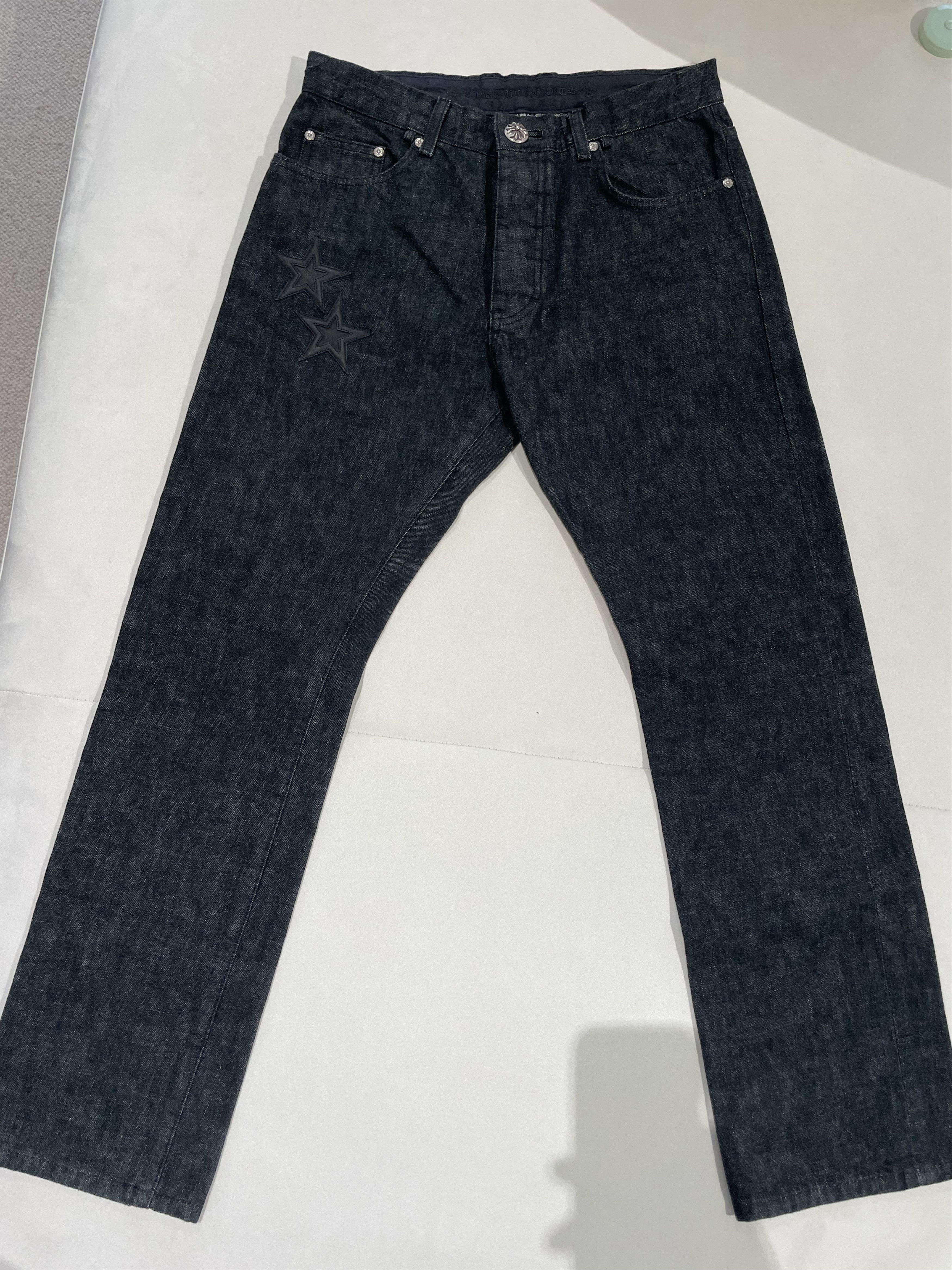 Chrome Hearts Chrome Hearts Black Star Leather Patch Dark Grey Jeans Size US 32 / EU 48 - 3 Thumbnail