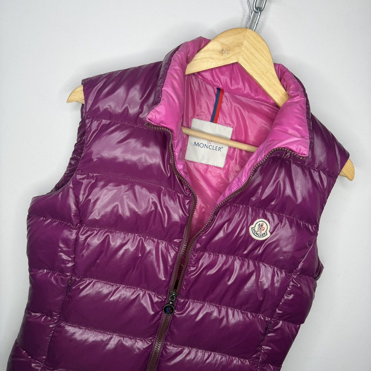 Moncler Moncler Pink Purple Liane Down Quilted Gilet Vest Size M / US 6-8 / IT 42-44 - 6 Thumbnail
