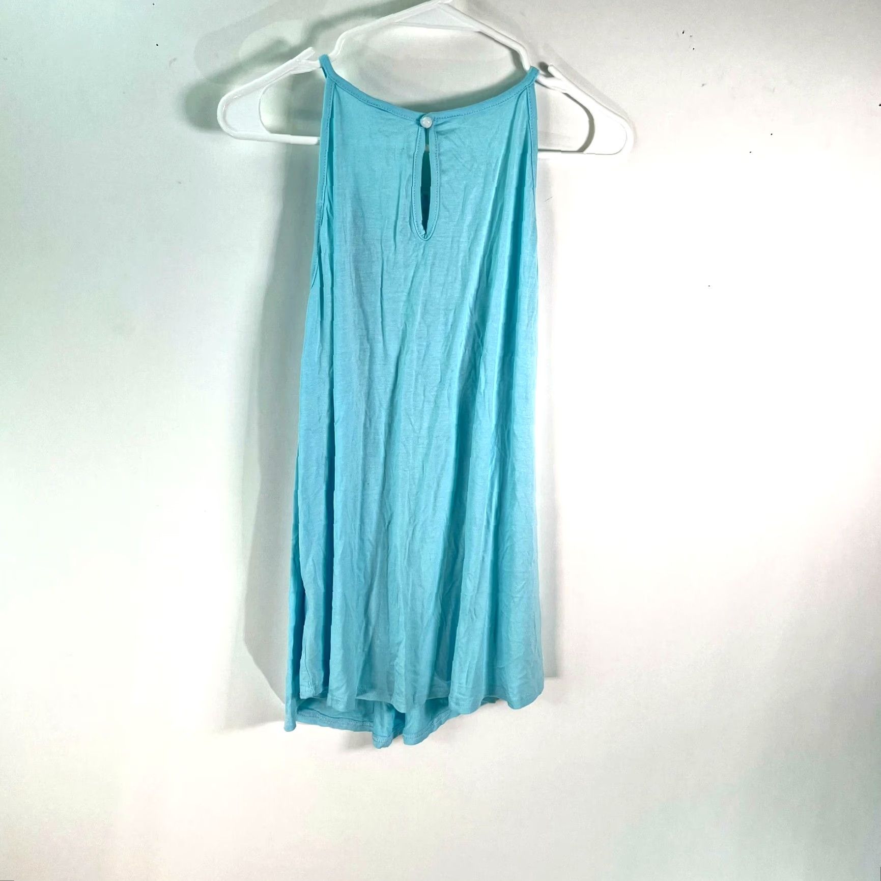 Vintage Bluetime Spaghetti Strap Lace Flowy Summer Halter Blue Tank Tops Size XL Womens Size XL / US 12-14 / IT 48-50 - 2 Thumbnail