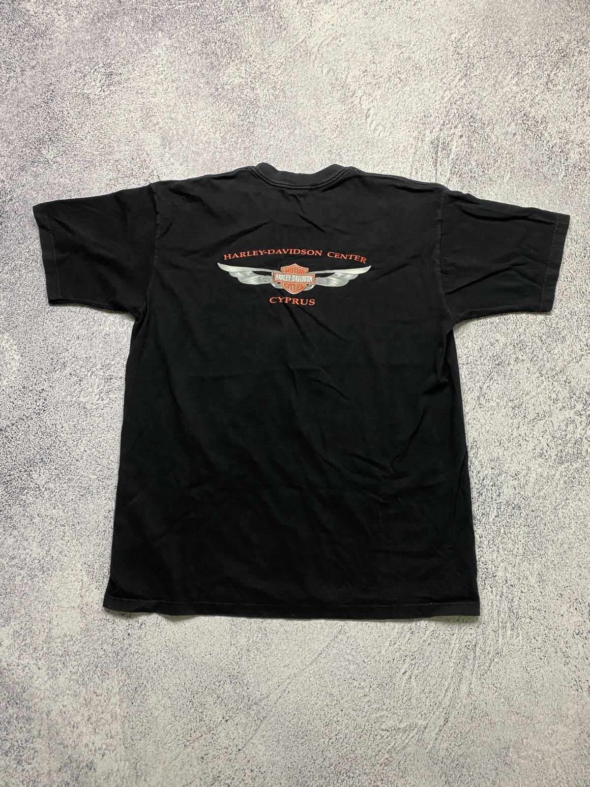 Harley Davidson × Vintage Vintage 1996 Harley Davidson Cyprus T-shirt Size US XL / EU 56 / 4 - 9 Thumbnail