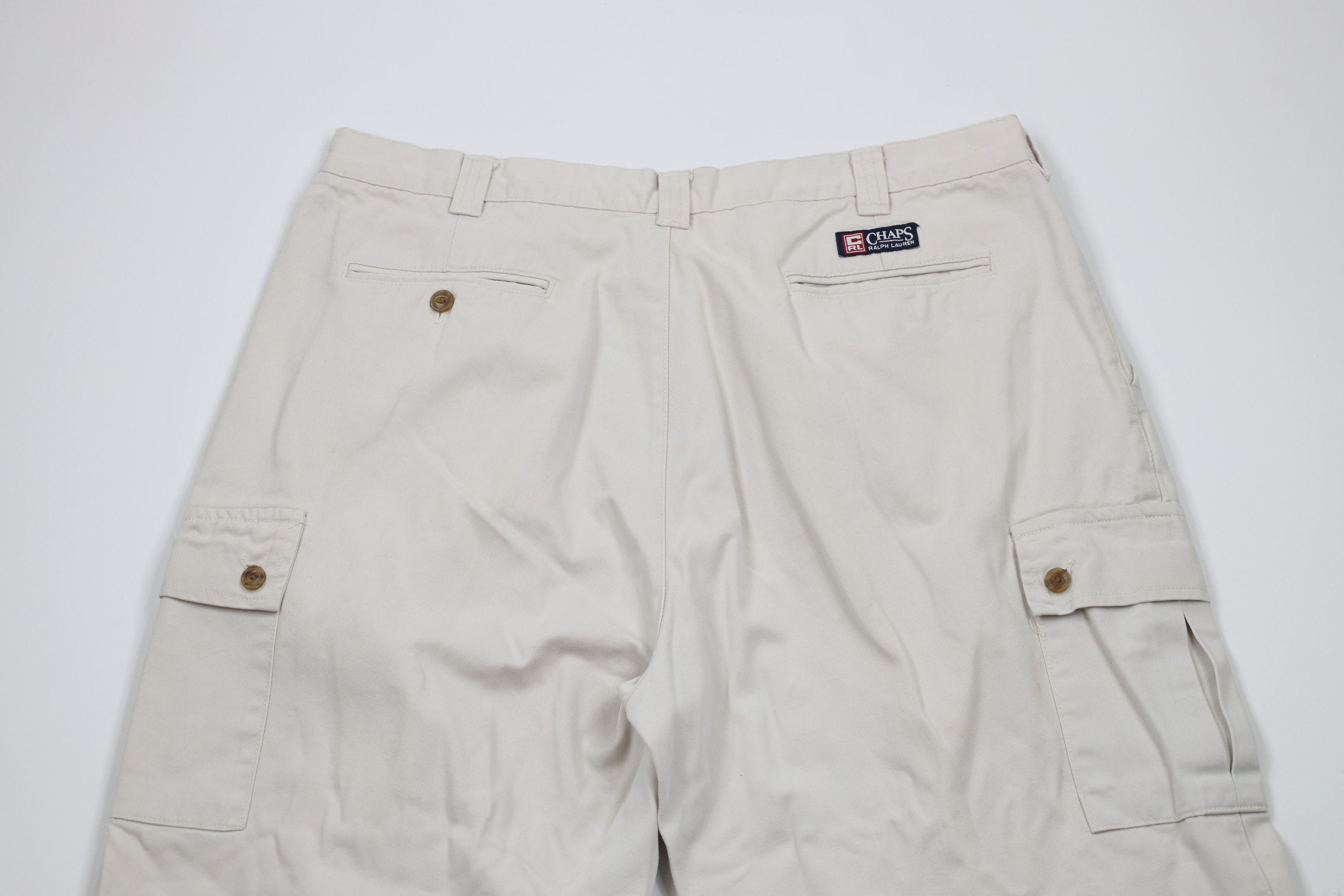 Ralph Lauren × Vintage Vintage 90s Chaps Ralph Lauren Chino Pants Trousers Beige Size US 36 / EU 52 - 12 Thumbnail