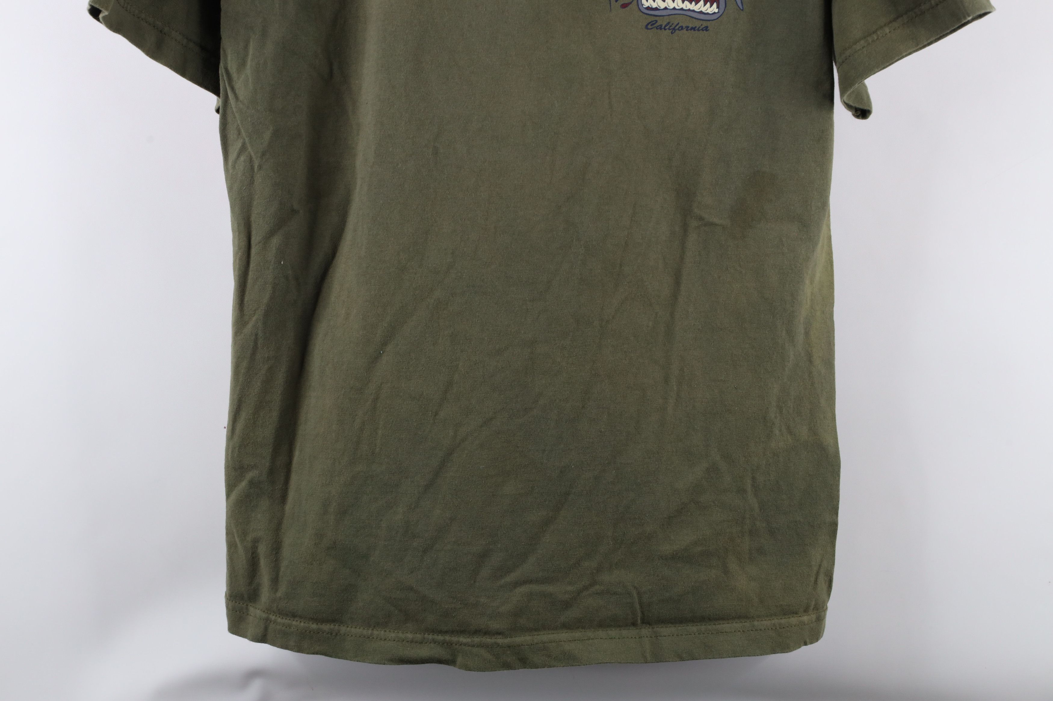 Vintage Vintage 90s Streetwear Out Bite Me Shark California T-Shirt Size US L / EU 52-54 / 3 - 3 Thumbnail