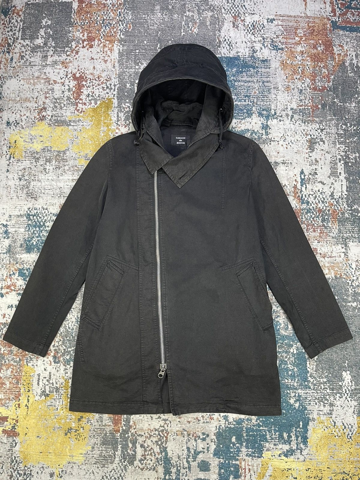 CABANE de ZUCCa Cabane De Zucca Scuba Hoodie Assymetrical Zipper Size US M / EU 48-50 / 2 - 1 Thumbnail