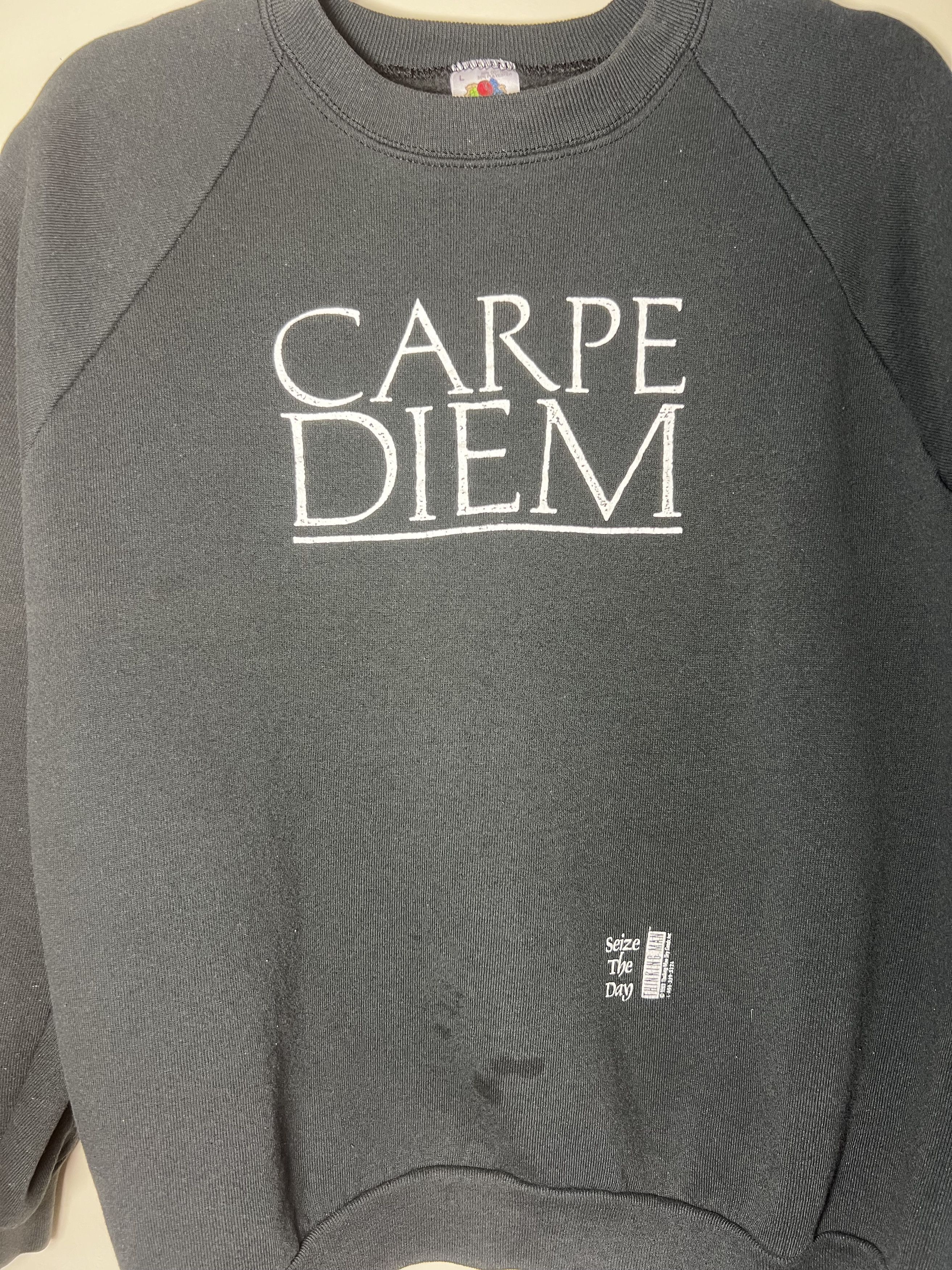 Vintage Vintage Carpe Diem - Seize the Day Pullover Sweatshirt Size US L / EU 52-54 / 3 - 2 Thumbnail