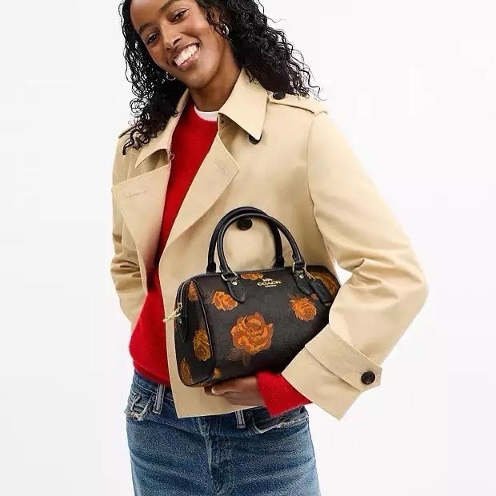 Coach NWT Coach CCE30 Rowan Satchel Bag Canvas &Leather Size ONE SIZE - 10 Thumbnail