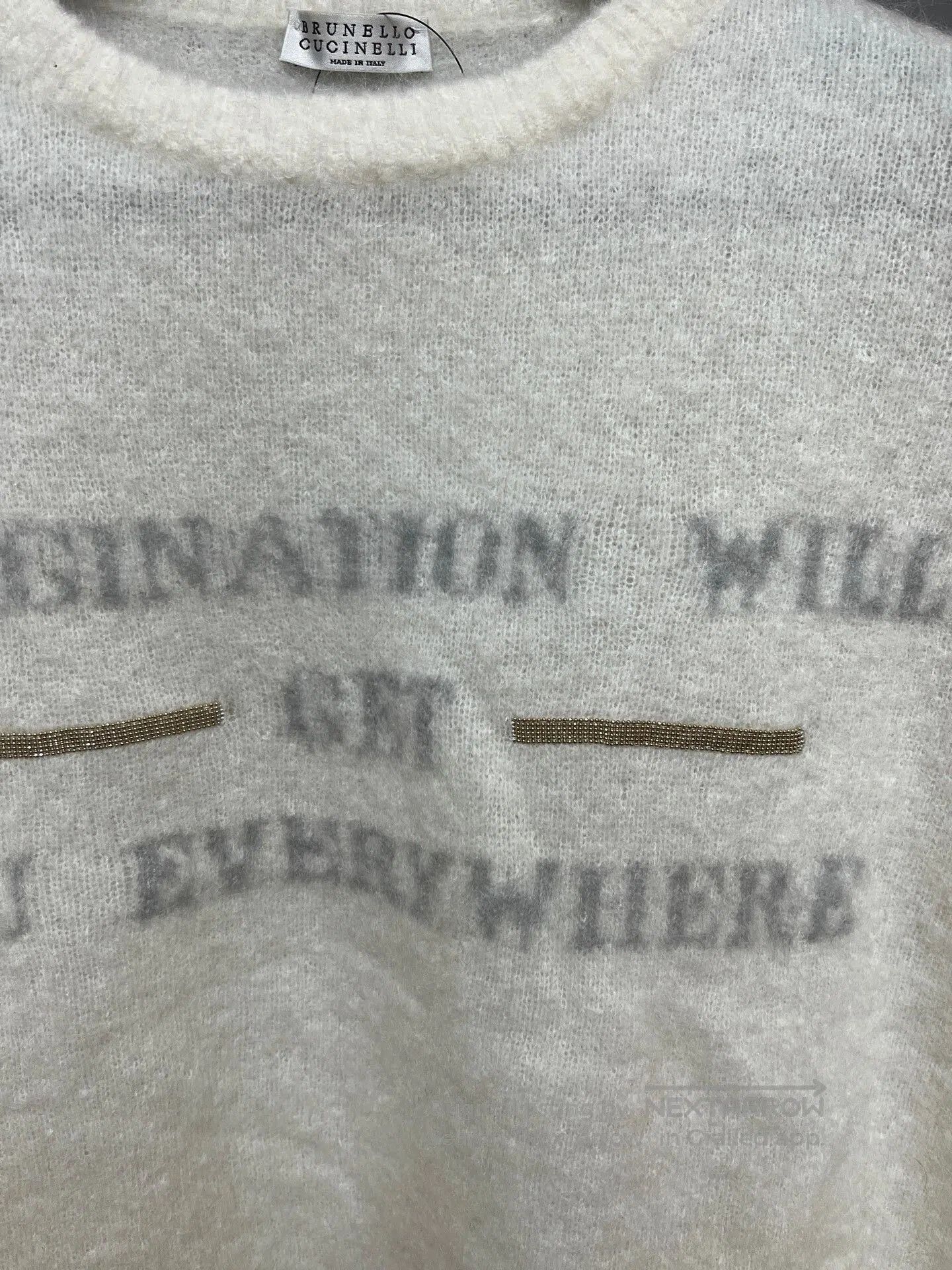 Brunello Cucinelli white cashmere sweater by brunello cucinelli. Size S / US 4 / IT 40 - 3 Thumbnail