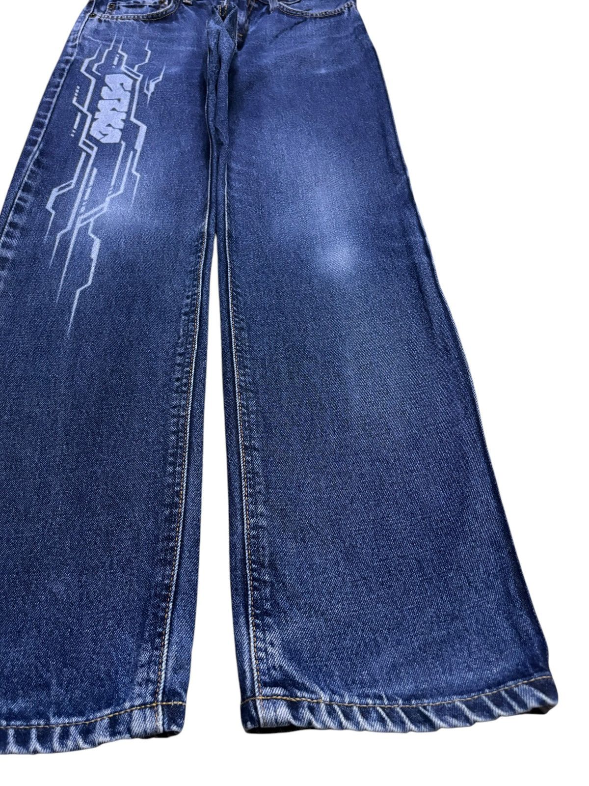 Edwin Vintage Edwin 403 Blue Wash Distressed Jeans Size US 29 - 7 Thumbnail