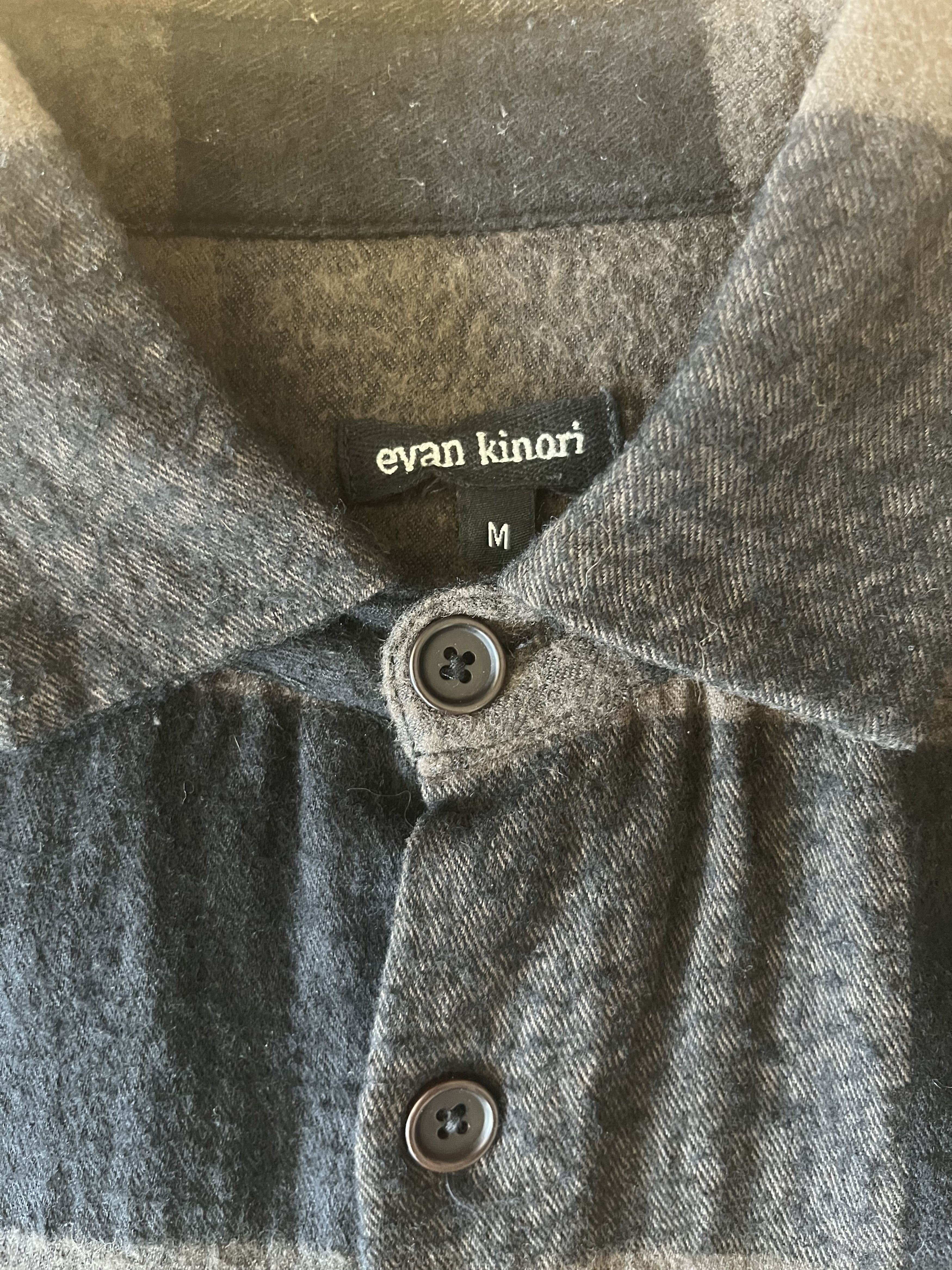 Evan Kinori Flat Hem Shirt - Brown/Black Size US M / EU 48-50 / 2 - 4 Thumbnail