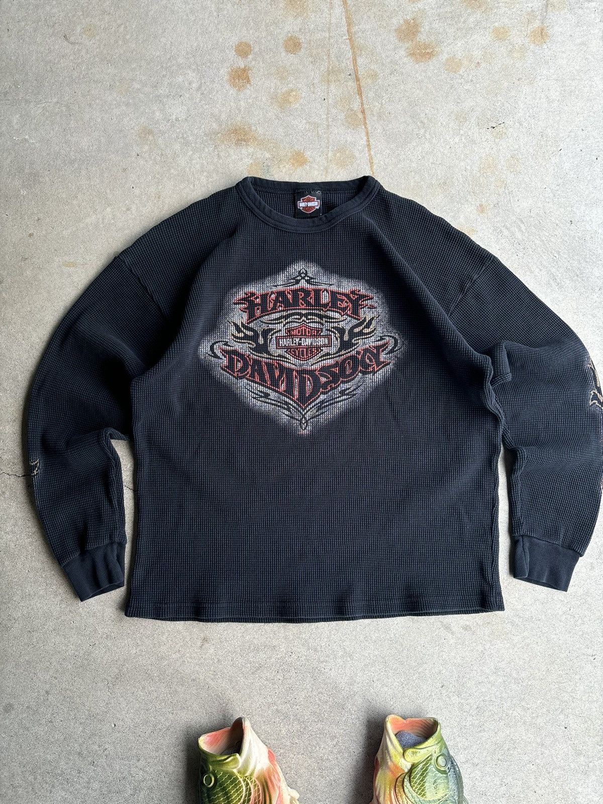 Other Crazy 2004 Harley Davidson Tribal Thermal Boxy Fit Liner Size US XL / EU 56 / 4 - 1 Thumbnail