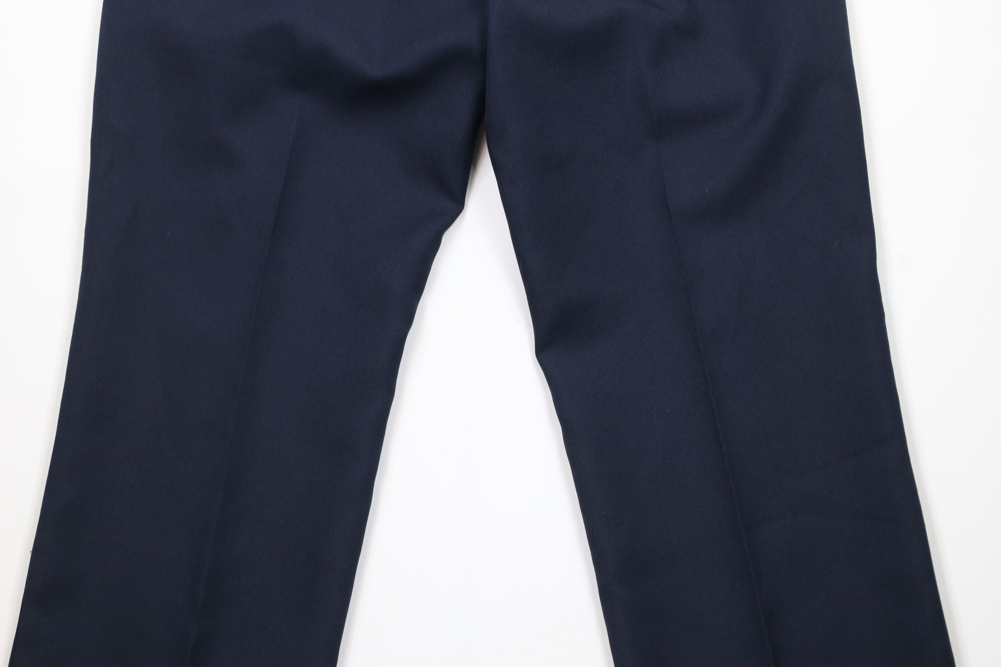Vintage Vintage 90s Streetwear Distressed Wide Leg Chino Pants Navy Size US 32 / EU 48 - 11 Thumbnail