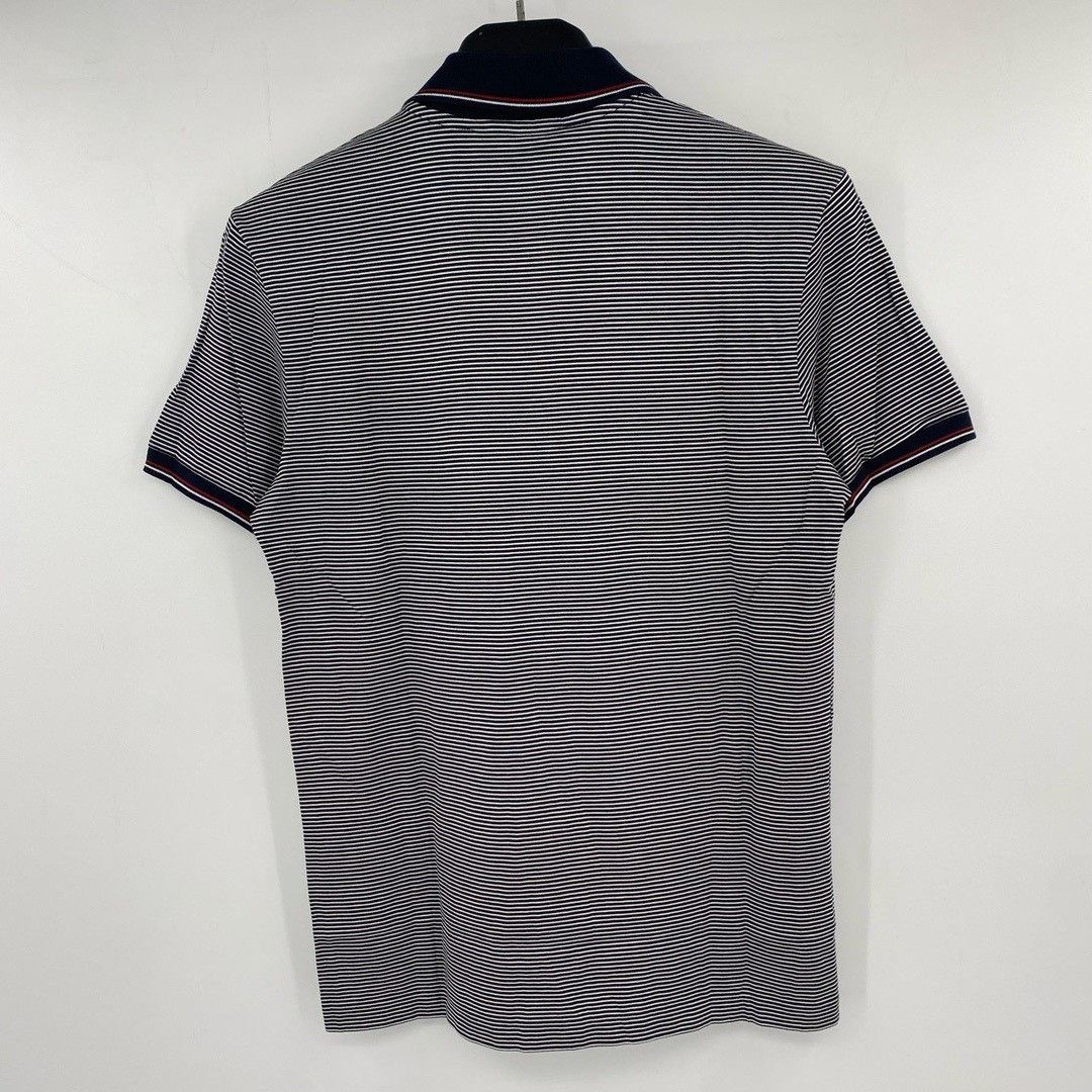 Gucci Gucci black and white striped pocket embroidery double G sh Size US M / EU 48-50 / 2 - 2 Thumbnail