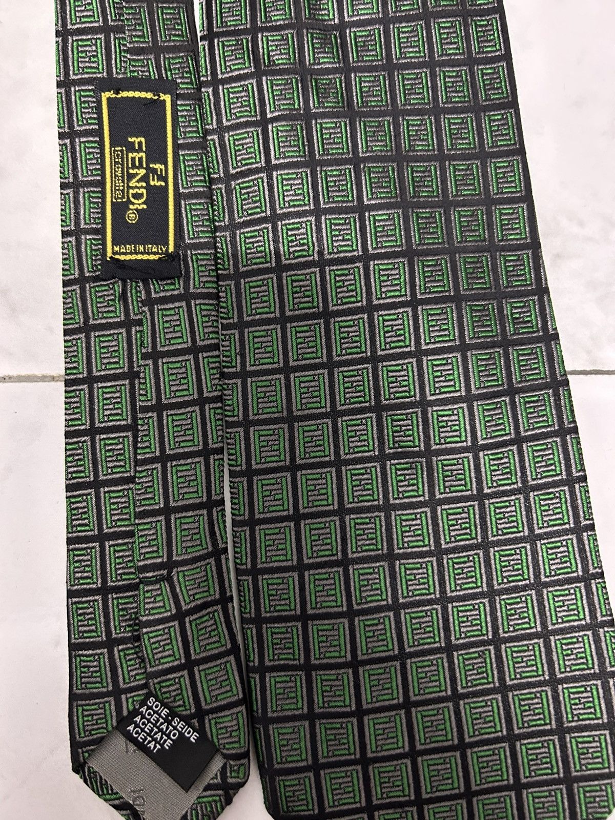 Fendi VINTAGE FENDI FF MONOGRAM TIE Size ONE SIZE - 3 Thumbnail