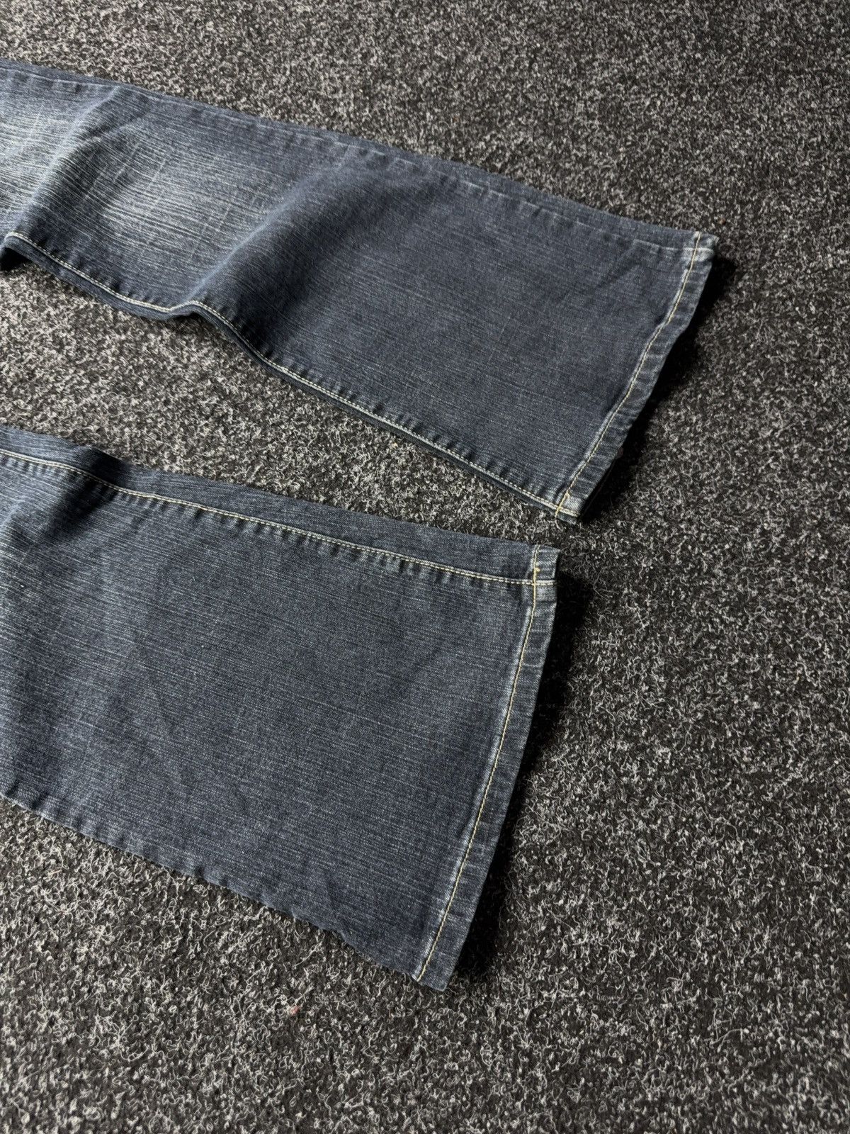 Japanese Brand Retro 00s Y2K Rhinestone Embroidered Bootcut Jeans Size 27" / US 4 / IT 40 - 4 Thumbnail